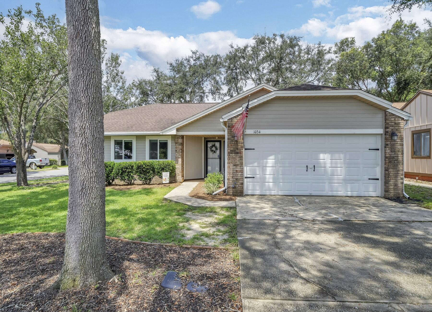 AVAILABLE.... November 1, 2023! 3bd/2bth home in a corner lot in the desirable neighborhood of Cedar Ridge! Upon entering the home you will immediately notice the cathedral ceilings in the Living Room and gorgeous brick fireplace. New flooring, new interior paint, upgraded light fixtures, and so much more! Kitchen features solid oak cabinets, breakfast bar, pantry, and new, stainless steel appliances! Step out of the sliding glass doors and relax in your enclosed screened patio. The fully fenced in yard is perfect for privacy. Home is located near schools and Eglin AFB. NO smoking. Pets allowed upon approval with a non-refundable pet fee. 600 minimum FICO credit score required in an addition to meeting rental criteria.