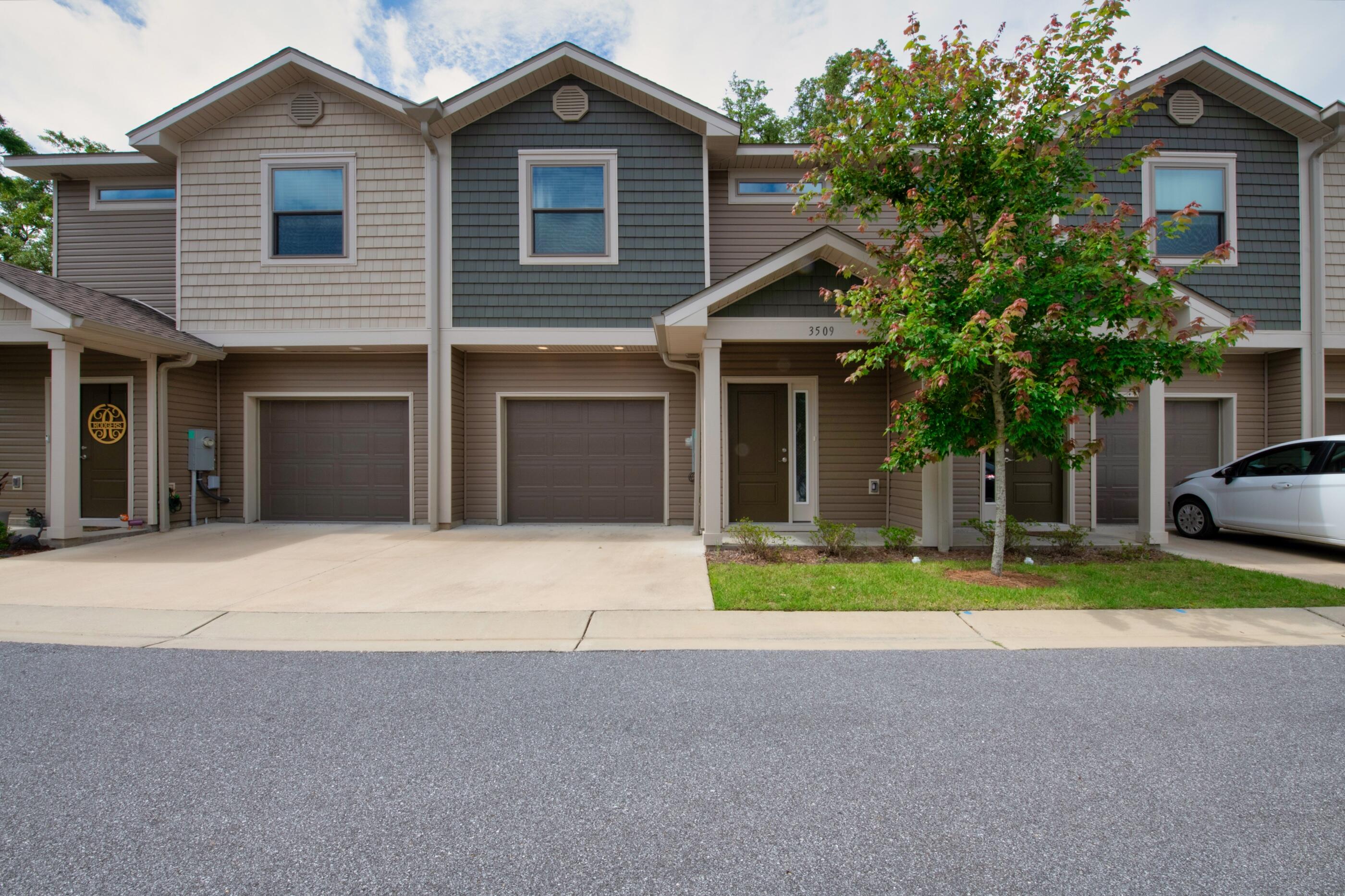 Newer  gated and private community. Very well-built town homes with luxury vinyl plank flooring, high ceilings throughout and recessed LED lighting. Stair rails are custom, handmade locally, with aluminum bronze powder coating. Hard surfaces everywhere to include granite with tall kitchen cabinets, under-the-counter sinks and pendulum lighting. Stainless steel appliances, stove, dishwasher, and vented built-in microwave are all included. The master suite is large with high ceilings, crown molding, recessed lighting and a large walk-in closet. Double sink granite vanity in the master bath and large garden tub. Lots of natural light throughout your entire home. The minor details boast digital, programmable thermostats, 6" baseboards, indoor laundry, auto garage door and pocket doors for better use of space. A Key fob programmed for unit and private entry gates increases privacy. Fire suppression sprinkler system. This is a private, gated community in a convenient location that is well-priced for for the quality of home.