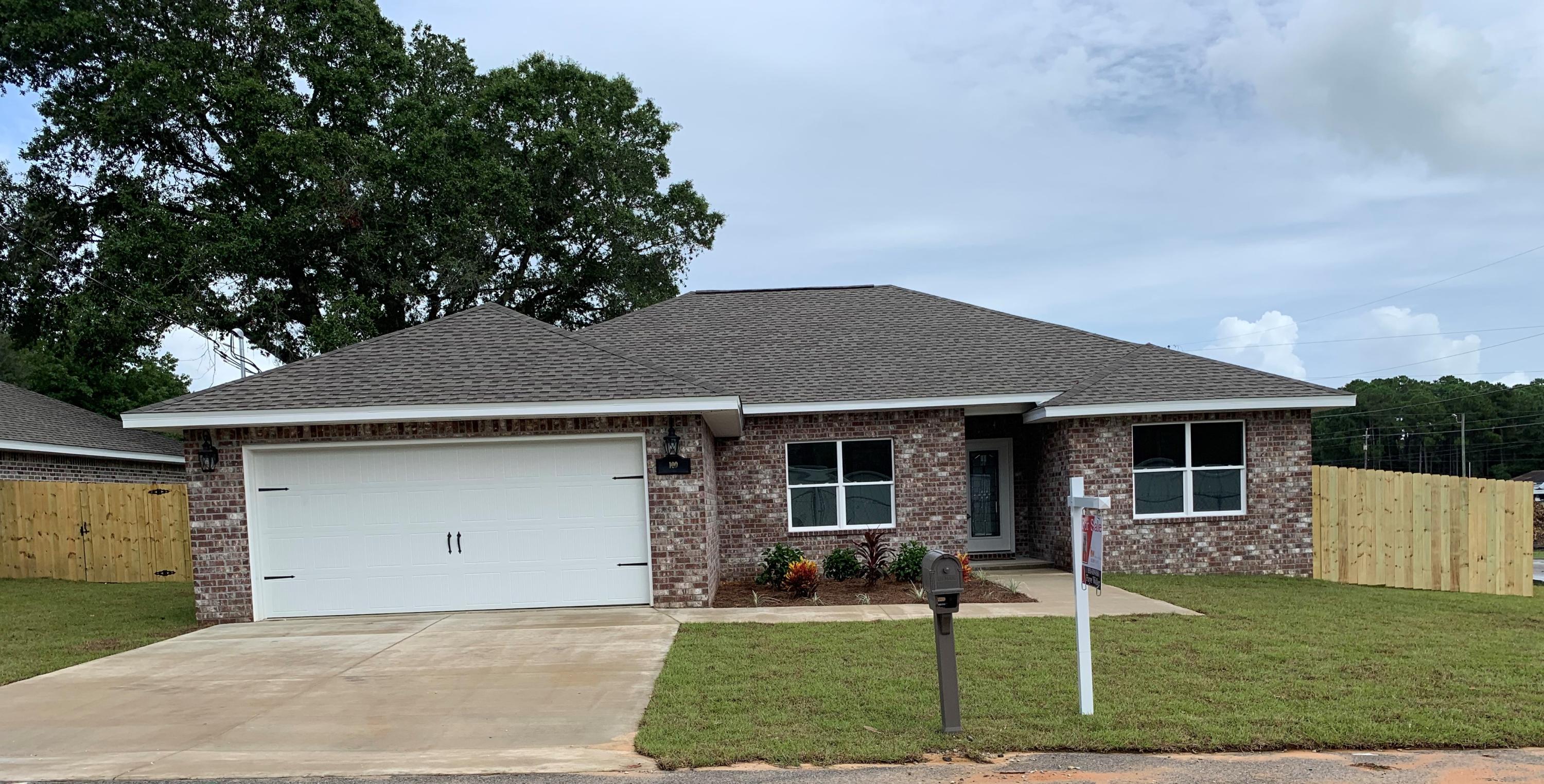 SELLER WILL ASSIST WITH CLOSING COST!! THIS STAR QUALITY, CUSTOM BUILT, ALL BRICK, SPLIT FLOOR PLAN, 4 BEDROOM, 2 BATH HOME COMPLETE WITH AN ARRAY OF SPECIAL FEATURES IS WAITING JUST FOR YOU! IN LIVING/GREAT ROOM/DINING AREAS, NINE FOOT CEILINGS W/CROWN MOLDING. LIVING/GREAT ROOM TREY CEILING ACCENTED WITH RECESSED LIGHTING. NICE SIZED BEDROOMS,.CEILING FANS NOT ONLY IN LIVING/GREAT ROOM AND MASTER SUITE BUT ADDITIONAL BEDROOMS TOO! FULLY LOADED GALLEY KITCHEN EQUIPPED WITH UPGRADED KITCHEN APPLIANCE PACKAGE, CUSTOM BUILT CABINETS WITH GRANITE COUNTER TOPS. HOP-UP BREAKFAST BAR ADDS THAT SPECIAL TOUCH WHICH OFF SETS DINING AREA/BREAKFAST NOOK AND KITCHEN. HAS LVP FLOORING THRU OUT! MASTER BEDROOM SUITE WITH TREY CEILING OFFER TRANQUIL OASIS WITH A TWO-AT-A-TIME PRIVACY BATHROOM DESIGN. CUSTOM MASTER BATH SHOWER, DOUBLE VANITY W/GRANITE COUNTER TOPS, ENCLOSED WATER CLOSET, AND LARGE WALK-IN CLOSET. LAUNDRY ROOM DOOR LEADS OUT TO FINISHED DOUBLE CAR GARAGE W/GARAGE DOOR OPENER. THE DOUBLE FRENCH DOORS OFF GREAT ROOM LEADS OUT ONTO COVERED PATIO, AND FULLY SOD, PRIVACY FENCED BACK YARD EQUIPPED WITH AUTOMATIC SPRINKLER SYSTEM. LOCATION IS CLOSE TO SHOPPING, THE BEACH, AND ONLY 2.3 MILES WEST OF HURLBURT FIELD AFB. WILL BE COMPLETE ON OR BEFORE 15 AUG 2019. WORTH SEEING, AND WELL WORTH OWNING!