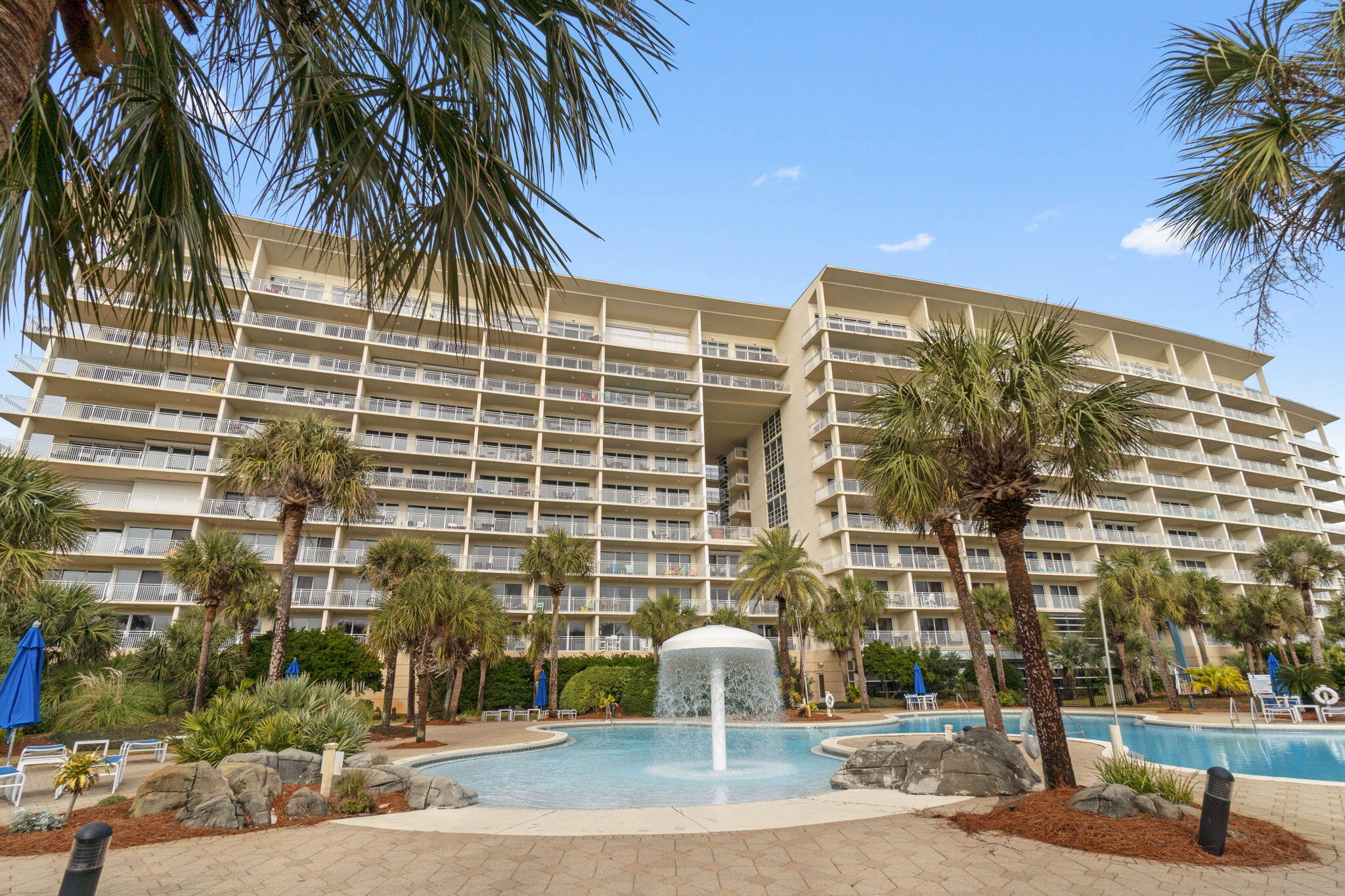 Seller offering $10k anyway money! Check out this great rental or second home! Turnkey, furnished and rental-ready 2bed/2bath condo in the popular Sterling Shores condominium resort located in the heart of Destin! Relax on the balcony and enjoy beautiful tropical pool views or take a short venture to the private walkway to access 400' of deeded beach access on one of the world's most beautiful beaches. Sterling Shores is a gated complex featuring a 4300sqft lagoon pool plus a second heated pool next to the beach for cooler months, fitness center, bbq grills, serving tiki bar and more! Unit has been recently updated with all new stainless-steel kitchen appliances, new light oak LVP flooring in bedrooms for a fresh beachy vibe along with a new interior paint job. VA Assumable Loan option@2.