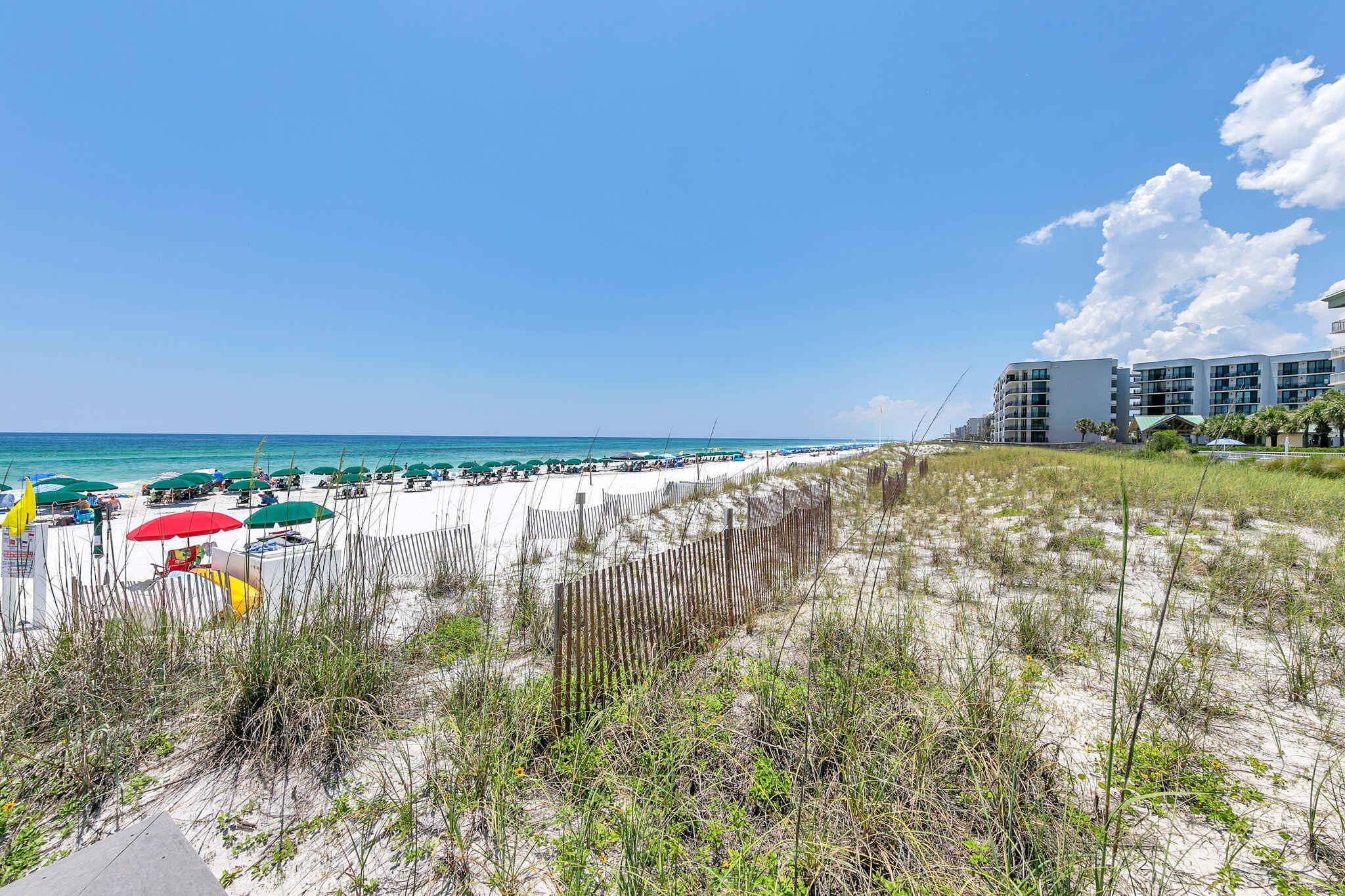 Enjoy breathtaking Gulf views from this 3 bedroom, 3 bath condo with bonus bunk area at Waters Edge Condominiums. Located directly on the sugar-white sands of Okaloosa Island, this spacious residence features an open living, dining, and kitchen area that flows to a private Gulf-front balcony--perfect for enjoying emerald waters and coastal sunsets. The well-designed layout includes a Gulf-front primary suite with balcony access, two additional bedrooms, three full baths, and a built-in bunk area ideal for guests or vacation rentals. Resort amenities include a beachfront pool, hot tub, fitness center, and private beach access, all just minutes from dining, boating, and entertainment in Destin.