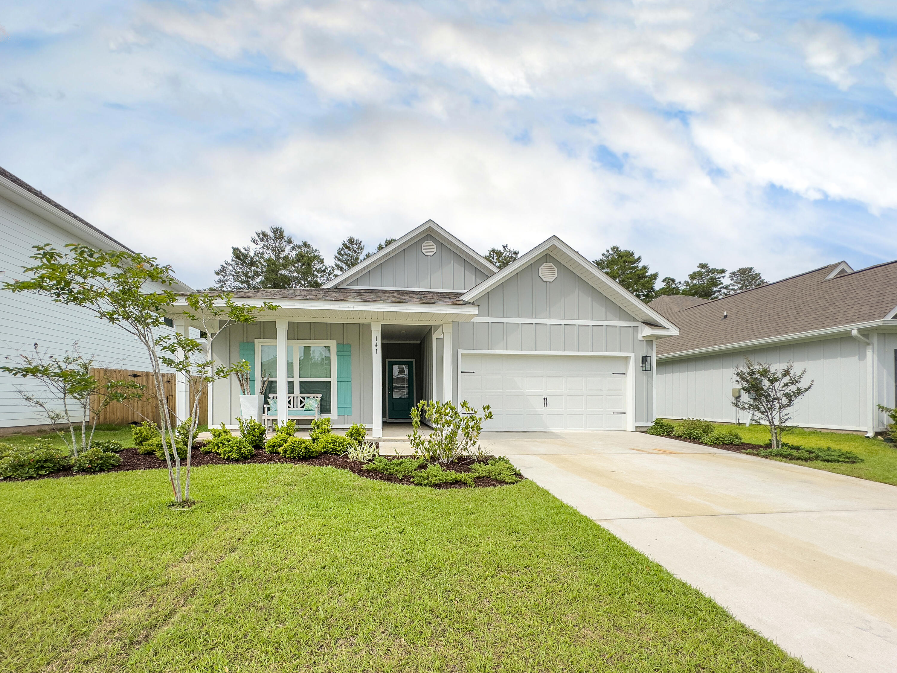This home located in The Preserve at Paradise Cove is just beautiful! Built with custom finishings and add-ons, the four bedroom home features nine foot ceilings, engineered vinyl plank flooring throughout, quartz countertops, beautiful painted cabinetry, recessed lighting, an induction stove-top, brand new sprinkler system, and so much more. With a spacious master suite off the living area and three bedrooms towards the front of the home, this desirable floor plan makes a great family home, second home, or investment property. A two-car garage provides plenty of storage, and the yard backs up to a greenway offering desirable privacy. The Preserve at Paradise Cove sits just outside of the beautiful Point Washington State Park and is only a short drive from the pristine beaches of 30A!