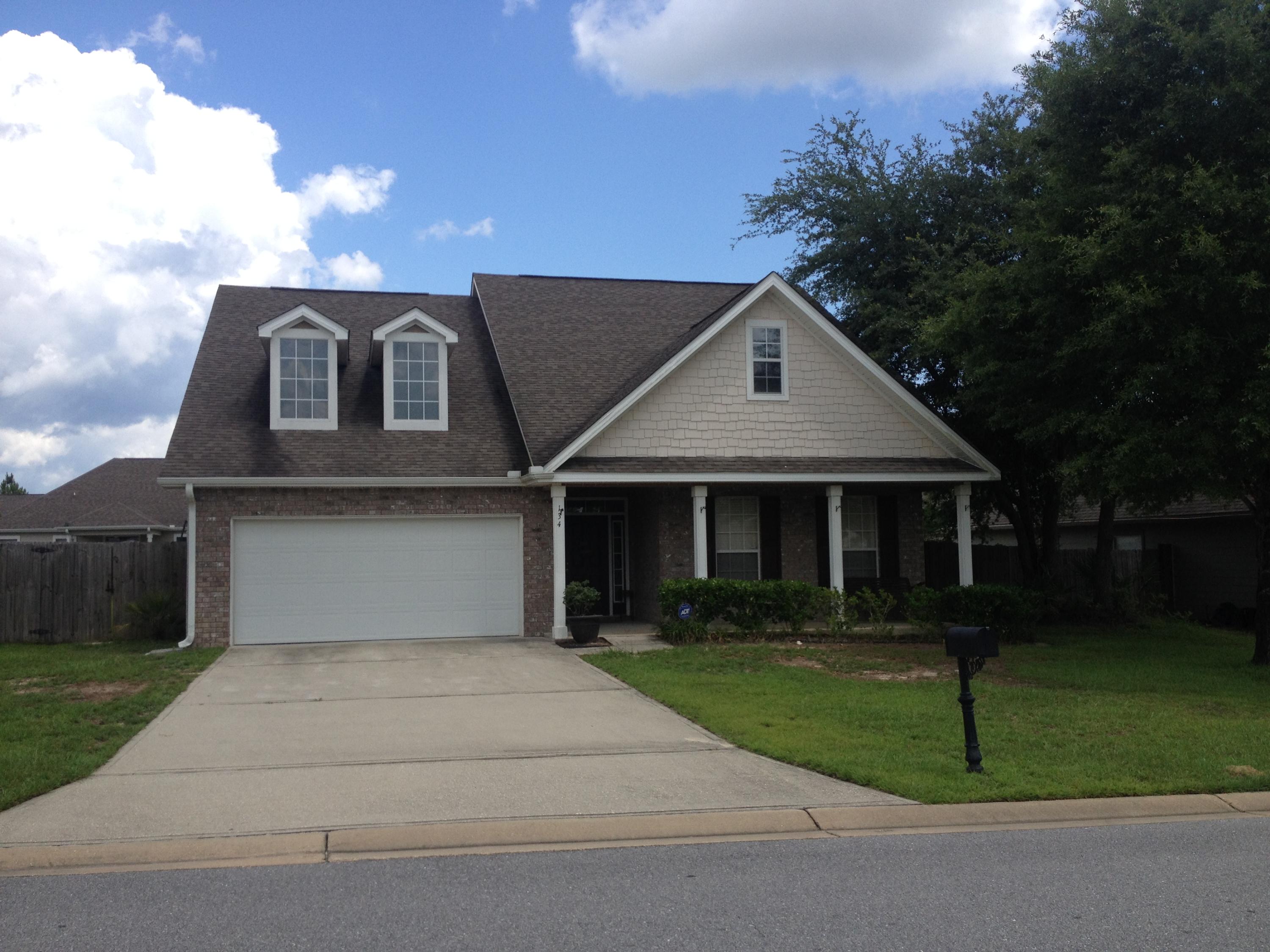 AVAILABLE 6-1-17! Bypass the Crestview traffic in this large 3 Bedroom home South of I-10! Rolling Ridge is a pristine community of newer homes with large fenced yards and sprawling porches. Relax your afternoon cares away with a sweet tea on your front porch swing while you watch your neighbors stroll by. A large tiled foyer awaits you as you enter your home. The open floor plan has vaulted ceilings, crown molding, a breakfast bar and a flex space perfect for home gym or home office. The master bedroom is a retreat complete with sitting area and en suite with double vanity and separate shower and tub. The back yard is privacy fenced and the home is pet friendly (restrictions and fee apply)! This is a non-smoking residence. Call to schedule a viewing today!