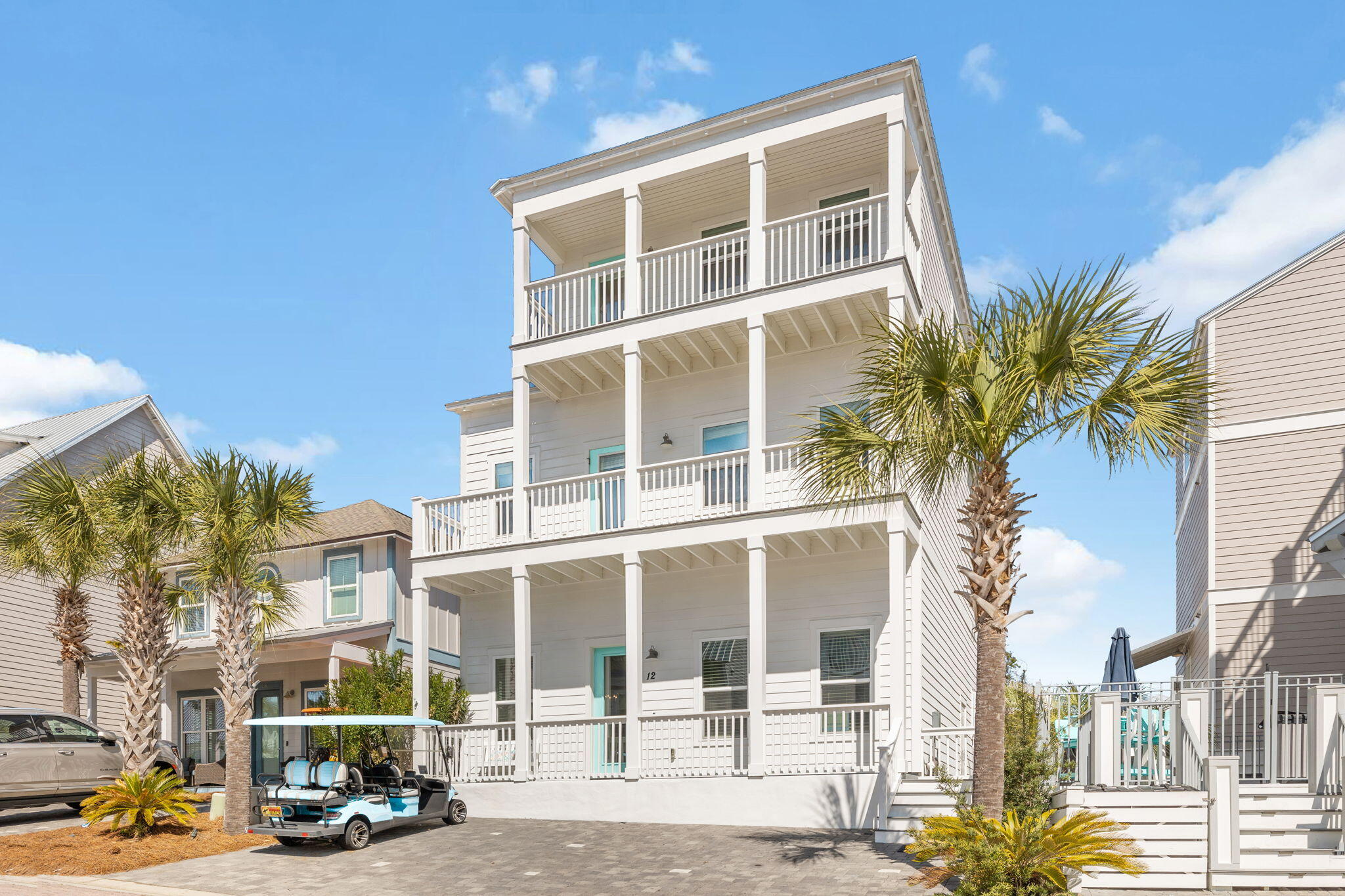 Modern Beach Home in Prime Location--Rental-Ready and Steps from Dune Allen Beach. Located in the highly sought-after neighborhood, Serenity at Dune Allen, just a short distance from the Dune Allen Beach public access on the West End of 30A. This newer, three-story home offers the ultimate beach lifestyle with space, privacy, and convenience. Whether you're looking for a luxury vacation home or a high-performing rental property, this home is a perfect fit.

This 4-bedroom, 4.5-bathroom home features three primary suites, making it ideal for multigenerational families, guests, or rental opportunities. The three levels of porches, and a screened-in rear patio, provide plenty of outdoor living space to enjoy the Florida sunshine. The home is fully furnished and rental-ready. It features a spacious layout and modern finishes with designer touches, and soaring 12 foot ceilings. With privacy and multiple spaces for relaxation, this property is perfect for both personal enjoyment and income generation. A new community pool is coming soon, adding even more value and appeal.

Take advantage of this luxurious beach home that offers the best of both worlds - proximity to the beach and all the luxury amenities that Dune Allen has to offer including Stinky's for dining and music. Don't miss out on this opportunity!