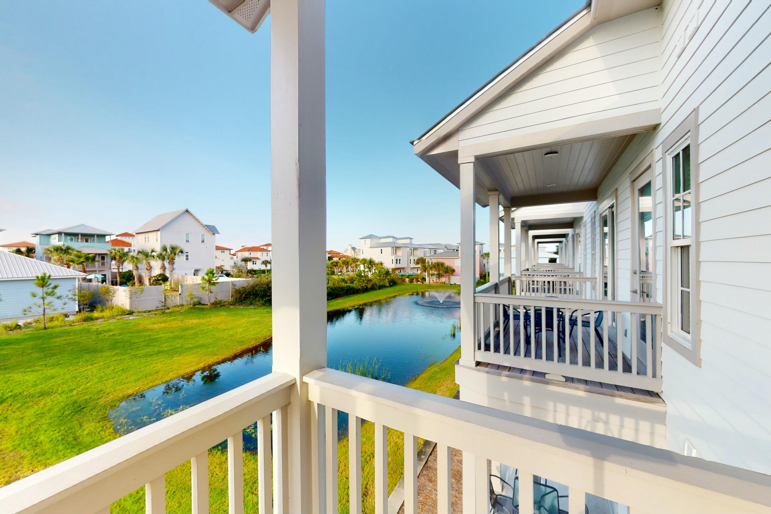 Experience refined coastal living in this top-floor end unit at Azure of 30A. With a spacious layout, tall ceilings, and extra windows, this residence is filled with natural light. Thoughtfully designed with high-end finishes, solid shaker doors and cabinetry, quartz countertops, and custom bunk beds, it offers both style and comfort. The private balcony provides an ideal setting to unwind, with elevated views and refreshing coastal breezes. This quiet, exclusive community features a heated resort-style pool and spa and is just steps from two convenient beach accesses. With close proximity to local activities and the beach, this 19-residence development is an excellent choice for a second home or vacation rental.