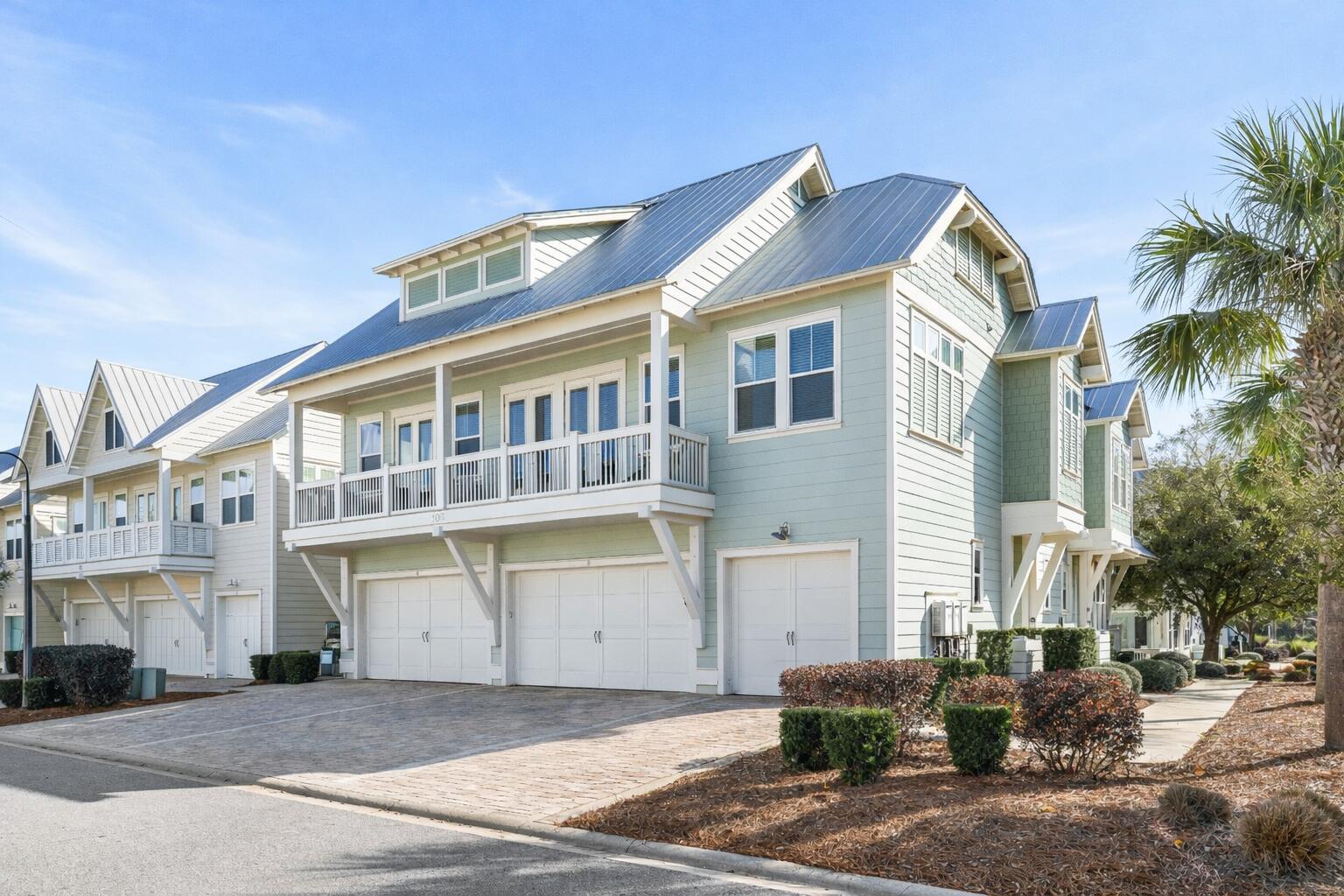 Turnkey Corner Unit | Furnished + Golf Cart Included | Prominence | Inlet Beach | 30A
This rare corner end unit in Prominence offers one of the most private and light-filled settings in the community, with oversized windows on two sides flooding every level with natural light and Gulf breezes - a distinct advantage few properties in the neighborhood can match.
On the main level, the open-concept living, dining, and kitchen areas flow seamlessly together, anchored by a massive granite island, full kitchen with stainless steel appliances, and direct access to a private patio. Upstairs, warm hardwood floors carry you into a spacious primary suite bathed in natural light, while two additional guest bedrooms with bunk beds and a full guest bath provide comfortable accommodations for family and friends.
This property comes fully furnished and includes a golf cart -- making it completely turnkey for personal use or short-term rental on day one. Everything is in place for the 30A lifestyle from the moment you arrive.
Step outside and you are at the center of it all. The white sand beaches of Inlet Beach and 30A are minutes away, with Deer Lake State Park offering its own stunning coastal beach access alongside rare coastal dune lake scenery. The Big Chill sits just across the street for upscale dining and shopping, while Rosemary Beach, Alys Beach, WaterSound Town Center, and Seaside are all easily accessible by bike or golf cart along Scenic 30A.
Your own private beach home close to WaterSound, Alys Beach, Rosemary Beach, and Seaside -- this turnkey Prominence property delivers the full coastal Florida experience in one of the most sought-after corridors along the Emerald Coast.
3 BR | 2 BA | Corner Lot | Turnkey | Furnished | Golf Cart | STR | Prominence | Inlet Beach | 30A | Rosemary Beach | Alys Beach | WaterSound | Deer Lake State Park | Emerald Coast