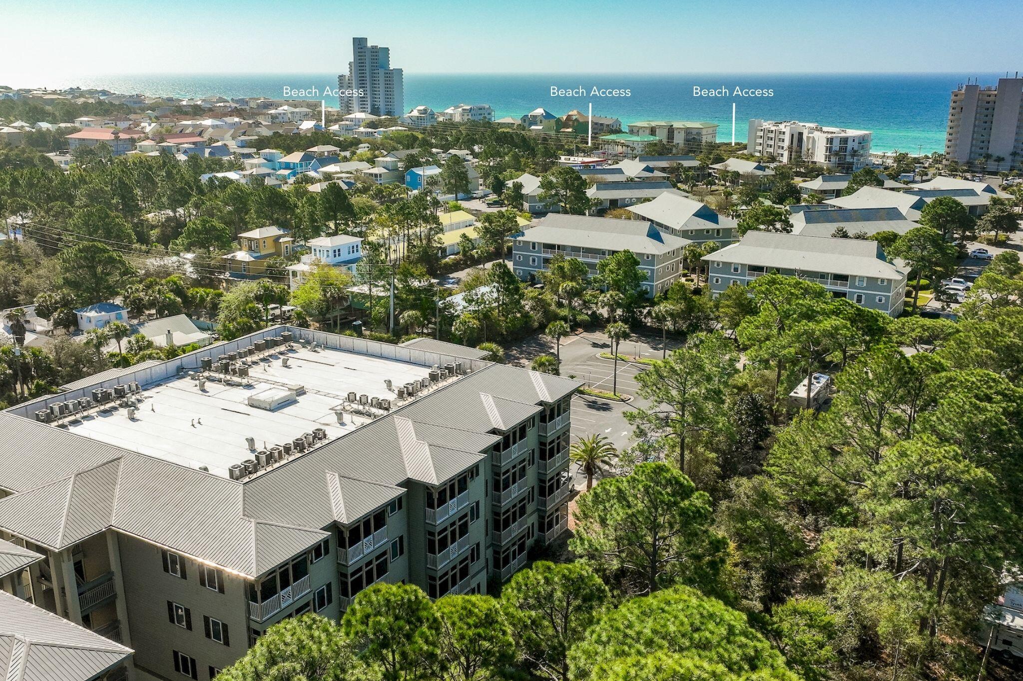 Seagrove Highlands #2109, also known as ''Seagrove Escape,'' is a beautifully furnished and meticulously maintained 1-bedroom front-corner unit in the heart of Seagrove Beach. From the moment you enter, you are welcomed by soaring 10-foot ceilings, stunning LVP flooring, and a thoughtfully curated coastal palette. The gourmet kitchen features abundant custom cabinetry, a full appliance package, and a breakfast bar ideal for casual dining. The spacious primary suite offers tall ceilings, beautiful flooring, generous closet space, and access to the en-suite bath. Located within the highly sought-after Seagrove Highlands community, this intimate gated lakeside retreat is surrounded by lush vegetation across more than three acres. Residents and guests enjoy a spacious swimming pool, controlled access, a lake with viewing deck, grilling area, golf-cart parking, greenspace, and convenient walking access to nearby public beach entries. The condo also conveys fully furnished and turn-key, along with a storage unit perfect for beach gear.

Just minutes away, Greenway Station offers exceptional dining, coffee, shopping, and entertainment, including Canopy Road, Turbo Coffee, Local Cantina, Pecan Jack's, Jonah Allen Art Gallery, and more. With strong rental potential exceeding $15,000 annually, this property presents an outstanding opportunity for investors and second-home buyers alike. Inquire today to arrange a private showing and begin enjoying the coastal lifestyle.