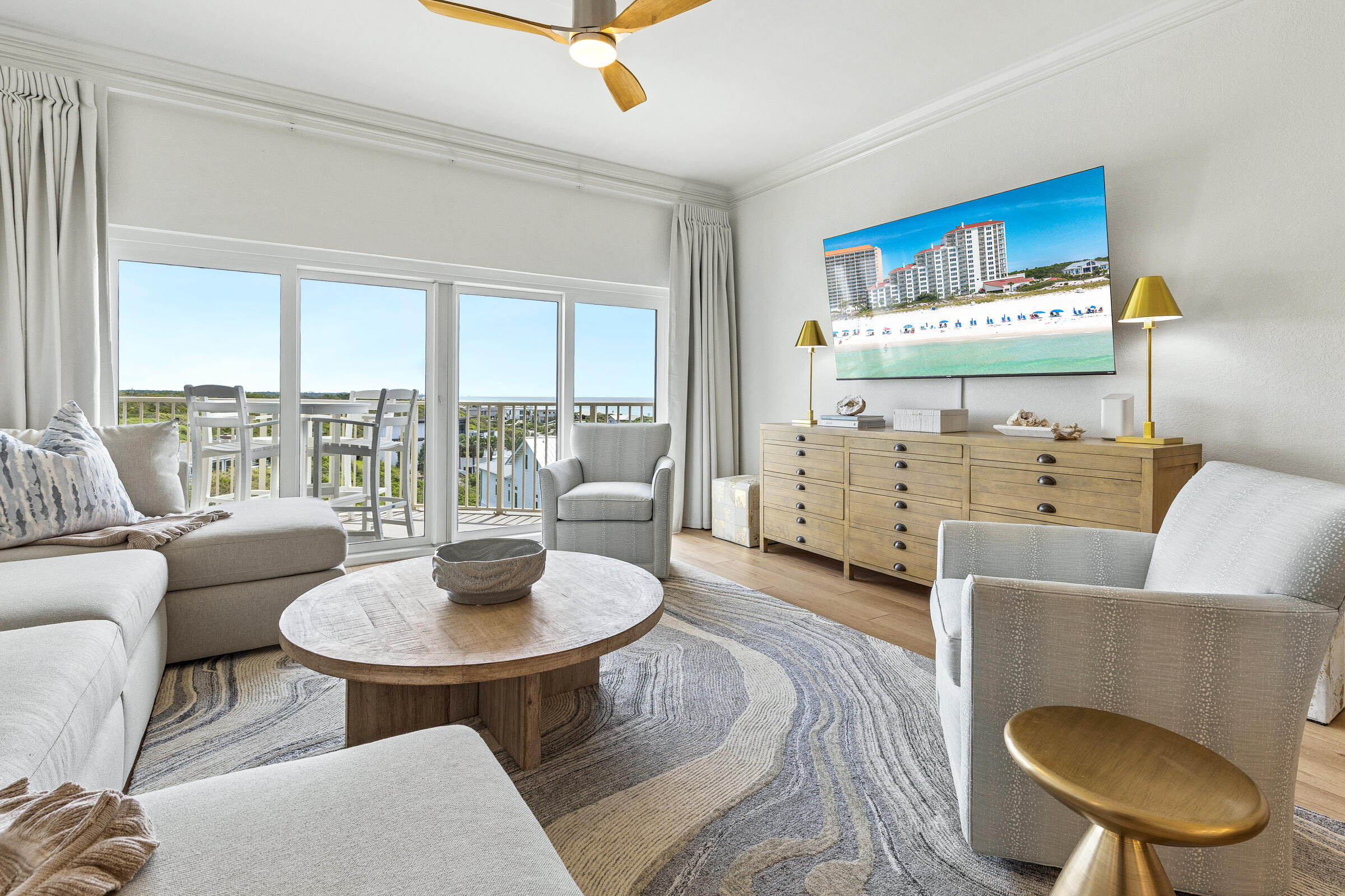 Soak in sweeping Gulf views from this beautifully renovated 6th-floor beachfront condo in TOPS'L Beach Manor. Nestled between the emerald waters of the Gulf of America and the untouched beauty of Tops'l Beach State Park, this newly furnished, turnkey residence offers the ideal blend of luxury, comfort, and coastal charm.
Step inside to find a thoughtfully redesigned interior featuring a modern kitchen with quartz countertops, custom cabinetry, and stainless steel appliances. Both bathrooms have been updated with designer finishes, including the master shower which was completely remodeled last year. Every detail of this beautiful condo has been curated to create a fresh, inviting space ideal for relaxing or entertaining. Beach Manor Owners and Guests will enjoy an exclusive Gulf front pool, fitness room, sauna, steam room, and owner's storage. Additional perks include covered parking, a conference and event space, gated entry, and 24/7 security, As well as 600 feet of private beach frontage and the Blue Dunes gulf-front restaurant and poolside bar.

In addition, TOPS'L Owners also have the option to join an award winning tennis and fitness facility with 12 lighted courts, fitness center with exercise classes, saunas, locker rooms and two Club pools. The 52 acre resort is also convenient to superb dining at Grand Boulevard and Baytowne Wharf at Sandestin, shopping, golf and healthcare.

Whether you're looking for a serene beach retreat or a high-performing investment property, this Gulf-front gem checks every box.