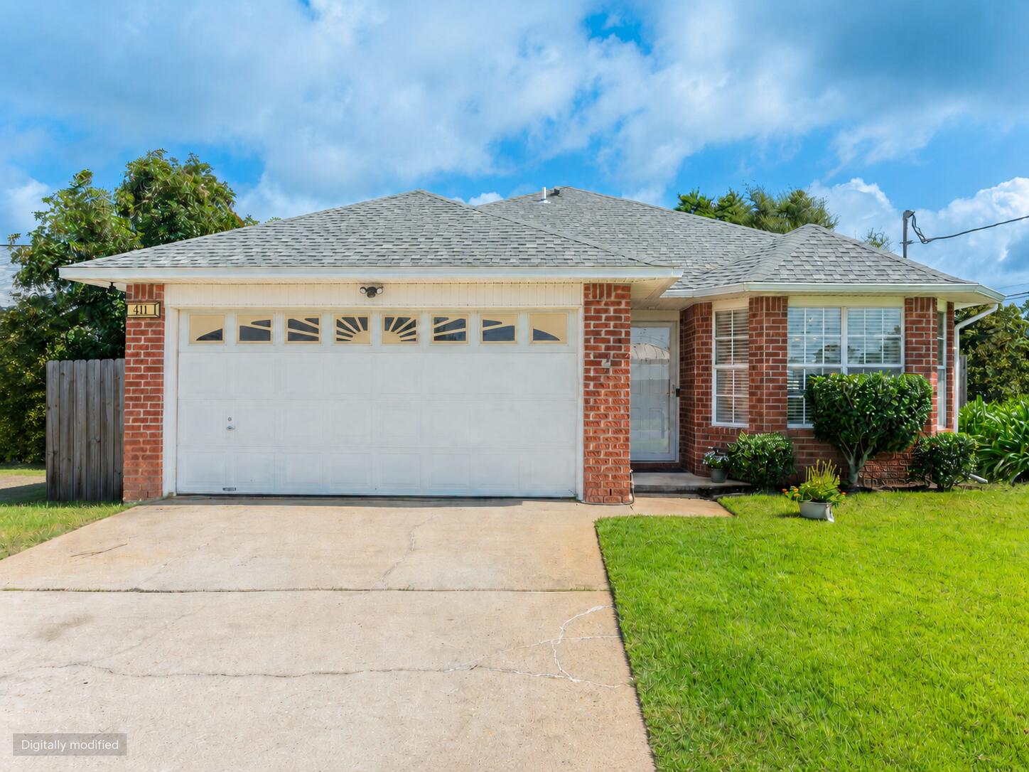 Well-maintained and move-in ready, this 3-bedroom, 2-bath home sits on a desirable corner lot just 5 miles from Hurlburt Field. Select areas have been freshly painted, and the carpeted bedrooms add a comfortable, welcoming feel.

The spacious great room features vaulted ceilings and opens into the dining area, creating an inviting layout for everyday living or entertaining. The kitchen offers a breakfast bar, a cozy breakfast nook, and a bay window overlooking the backyard.

The primary suite provides a relaxing retreat with a private bath featuring double vanities, a garden tub, and two walk-in closets. Outside, the spacious, privacy-fenced backyard features a wood deck ideal for relaxing, grilling, or entertaining, along with convenient side access that adds flexibility for outdoor storage or recreational needs. A lawn pump and sprinkler system add extra convenience.

Ideally located near Hurlburt Field, area beaches, shopping, dining, and everyday conveniences, this home offers comfort, location, and value all in one.