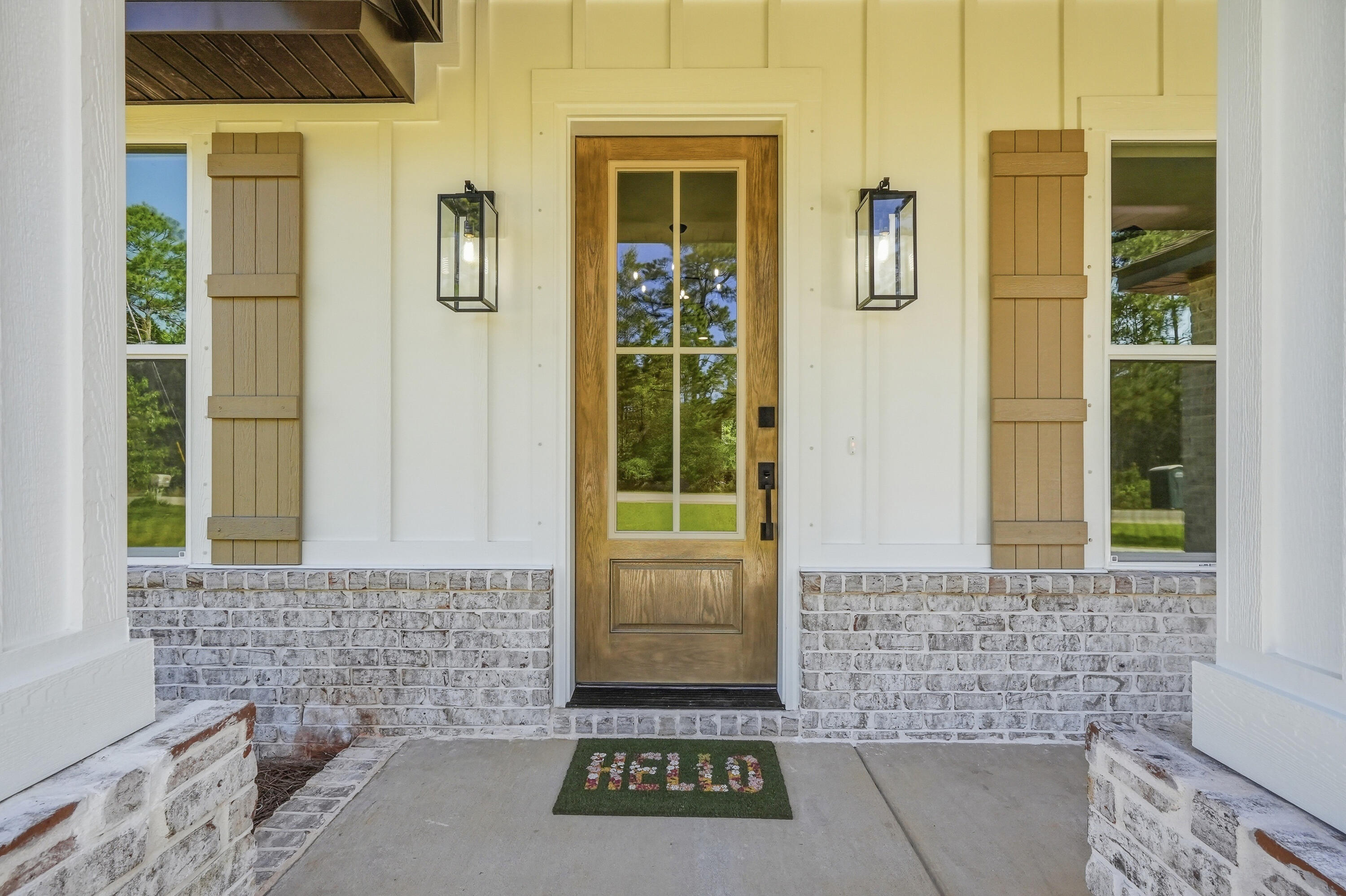 Fall in LOVE with this BRAND NEW Craftsman style home in sought after, Holley-By-The-Sea! ENJOY the many AMMENITIES this community has to OFFER! The home is located on an OVERSIZED PRIVATE CORNER lot, there is plenty of room to create the backyard space of your dreams with a future POOL, WORKSHOP and store your RV/BOAT with easy side yard access! 5-bedrooms, 3-bathrooms, & a HUGE 3-car garage PLUS all of the CUSTOM home upgrades that you have been looking for: BRICK exterior with 2X6 construction, TALL ceilings, 8' entry door, OVERSIZED 6' front windows, and a rear covered PATIO with a ceiling fan and recessed lighting. Inside boasts durable LVT flooring (no carpet), custom all-wood CEILING height cabinetry w/ soft-close hinges, WOOD HOOD vent cabinet w/ blower, tile backsplash, large kitchen ISLAND w/ double sided cabinetry, QUARTZ counters, MICROWAVE DRAWER, slide-in range, walk-in pantry, MUDROOM, and a laundry room with added FREEZER space. 
Other features include: recessed lighting throughout interior and exterior, coat closet, trey ceilings in living room and master bedroom, ceilings fans in all bedrooms and on back patio, jack and jill bathroom with double vanity and private water closet, 3rd full bathroom with back patio access, oversized closets with lighting, 2 walk-in closets in master suite, tiled walk-in shower with glass doors, private water closet, double vanity, linen closet, floating shelving, and an oversized window. Ask about Builder provided incentives!