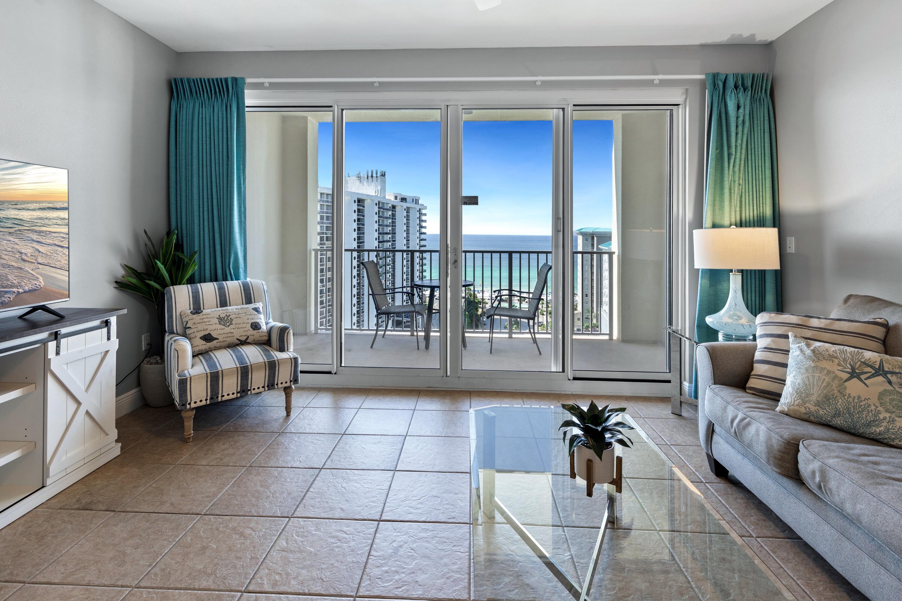 Gorgeous views of the Gulf of Mexico from this 1 bedroom 1.5 bath unit at the Seascape Resort in Miramar,  Ariel Dunes I is one of the newest condos in Miramar Beach, located at Seascape Golf, Beach, and Tennis Resort. Ariel Dunes offers dining, tennis, fitness center, swimming pools, and 2000 Ft of gorgeous deeded beach access.  Unit 1306 now features ,  NEW A/C, NEW WATER HEATER, COMPLETELY REMODELED BATHROOMS, NEW FLOORING, NEW STAINLESS APPLIANCES, NEW FURNITE & LIGHTING and will sleep up to 6 guests! Seascape resort is a gated and secured resort . This unit is being sold furnished. 2024 Revenue of $27,267 and 2025 Revenue of $30,068