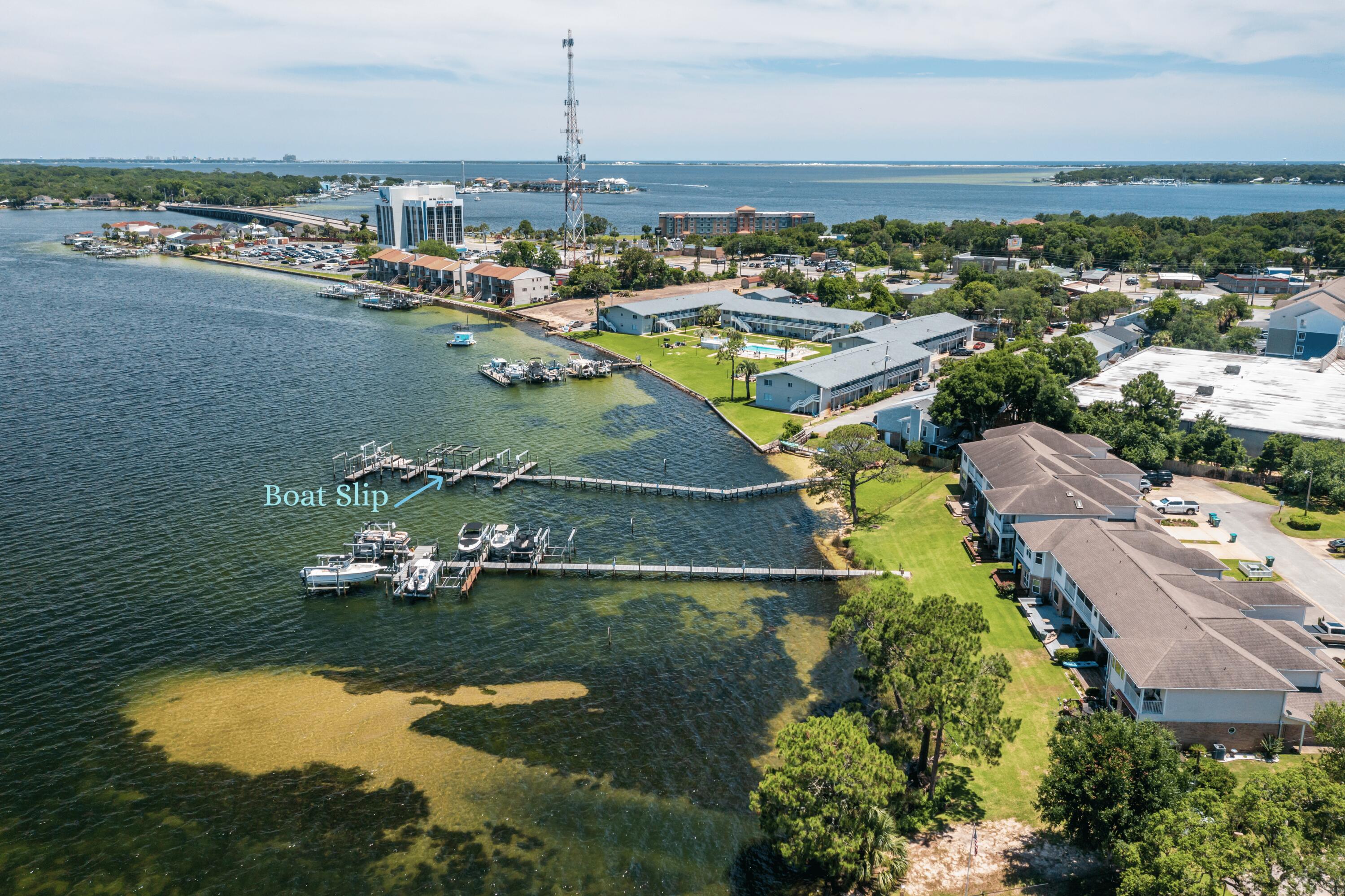 Welcome to 443 Waterway Lane - Waterfront Living with Your Own Boat Slip! 🚤🌊
Experience the best of coastal living in this 2-bedroom, 2.5-bath townhome in Fort Walton Beach, complete with a private boat slip that conveys with the property--a rare and highly desirable feature for boating enthusiasts. Enjoy easy access to the Intracoastal Waterway, Crab Island, Choctawhatchee Bay, and the Gulf of Mexico right from your backyard. This move-in-ready home has been updated with new PEX plumbing throughout, providing long-term peace of mind, while the popcorn ceilings have been removed and freshly refinished, creating a clean look throughout the interior. The main living area offers a comfortable and inviting space for relaxing or entertaining and opens to a private, fenced patio, perfect for enjoying coastal breezes, outdoor dining, or unwinding after a day on the water.
Upstairs, you'll find two spacious bedroom suites, each featuring its own private bathroom, providing comfort and privacy for owners and guests alike. Ideally located near the Intracoastal Waterway and just minutes from Okaloosa Island, Gulf beaches, shopping, dining, entertainment, and military bases, this property offers exceptional versatility. Whether you're searching for a primary residence, vacation retreat, or investment property, this townhome checks all the boxes.
With its desirable floor plan, outdoor living space, and valuable boat slip included, 443 Waterway Lane presents an outstanding opportunity to