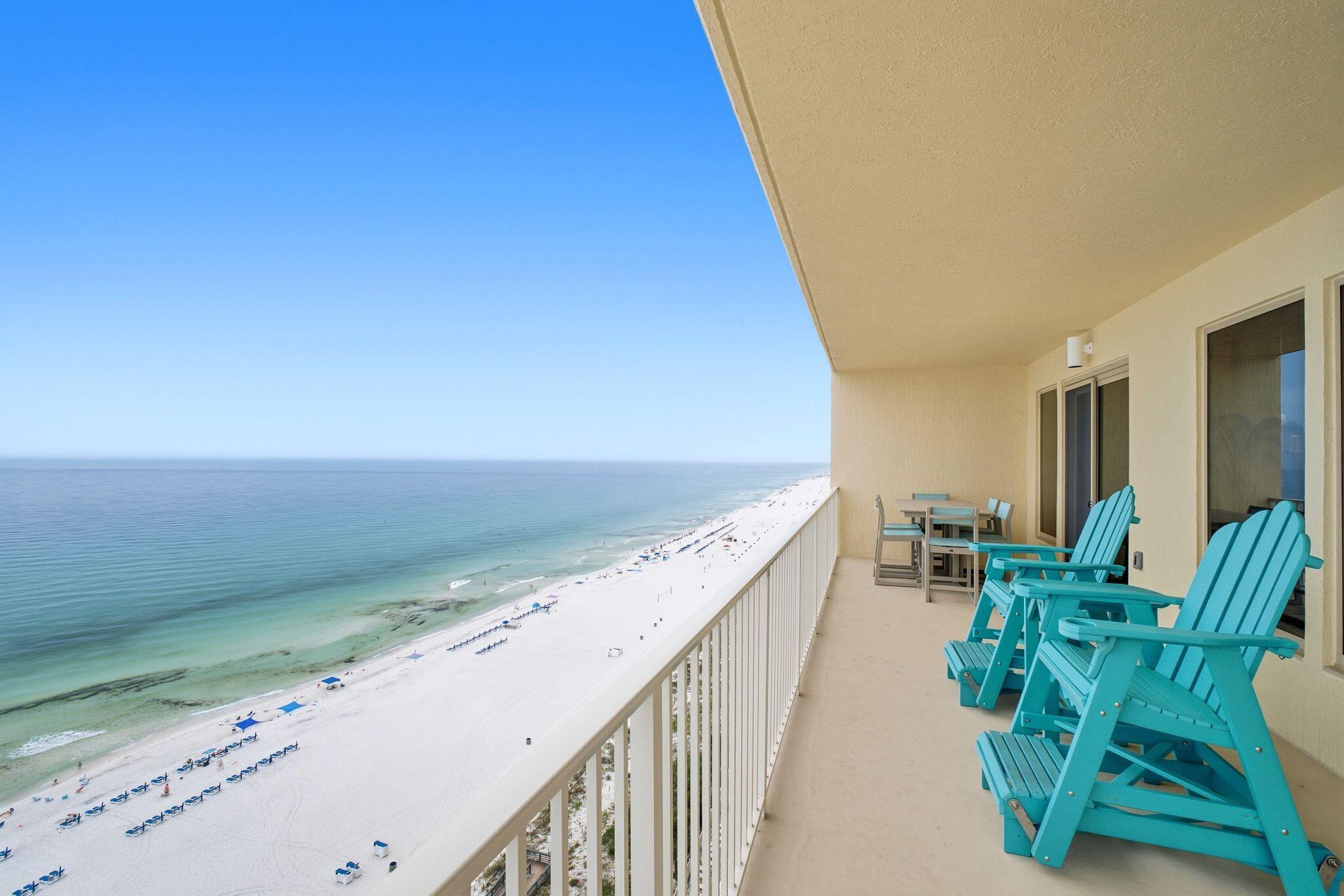 Located on the 16th floor, this exceptional Gulf-front 3-bedroom, 2-bath residence offers breathtaking, unobstructed views of the emerald waters and sugar-white beaches from every bedroom and the expansive wraparound balcony.

With approximately $250,000 in upgrades, this residence has been beautifully transformed with a new HVAC system, renovated bathrooms, a designer kitchen featuring marble countertops and a custom tile backsplash, all-new appliances, and stylish new furnishings throughout. The open-concept floor plan includes a Gulf-front primary suite, split-bedroom layout for added privacy, crown molding, and 9-foot ceilings that enhance the bright, spacious feel.

Gulf Crest offers an impressive collection of resort-style amenities, including two beachfront pools, a hot tub, kiddie pool, fitness center, tiki bar and grill, game room, gazebo, gated entry, and assigned covered parking.

For investors, this turnkey property offers strong vacation rental potential with a prime beachfront location, spacious 3-bedroom layout, and convenient access to dining, shopping, entertainment, and popular attractions. Whether used as an income-producing vacation rental, second home, or full-time residence, this Gulf-front condo delivers an exceptional combination of location, lifestyle, and quality.