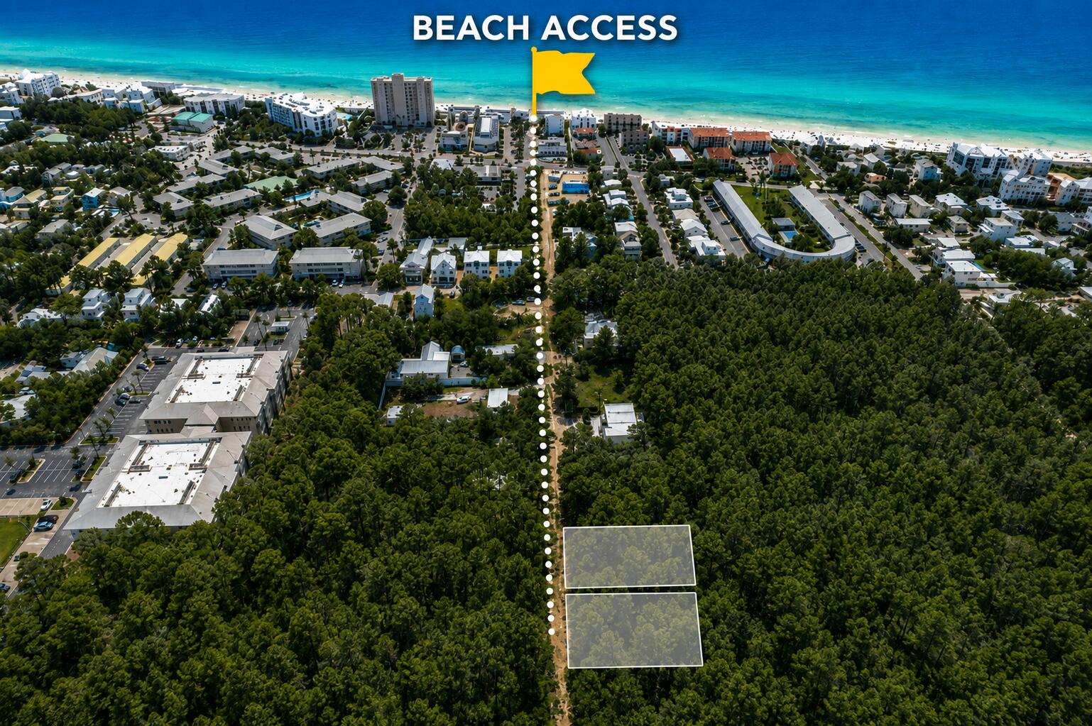 Rare opportunity to own two adjoining homesites totaling approximately 0.34 acres in the heart of Seagrove Beach, just south of Scenic Highway 30A. Surrounded by mature trees, Lots A and B offer privacy and flexibility--create one expansive coastal retreat or explore developing two individual residences. Located on desirable Campbell Street, the property is just a short walk from the public beach access at the end of the street, providing convenient access to the Gulf's sugar-white sand and emerald waters. With no HOA and no required build-out timeline, you can build now or hold for the future. Enjoy being minutes from Seaside, WaterColor, popular restaurants, shopping and everything the 30A lifestyle has to offer. Survey available.