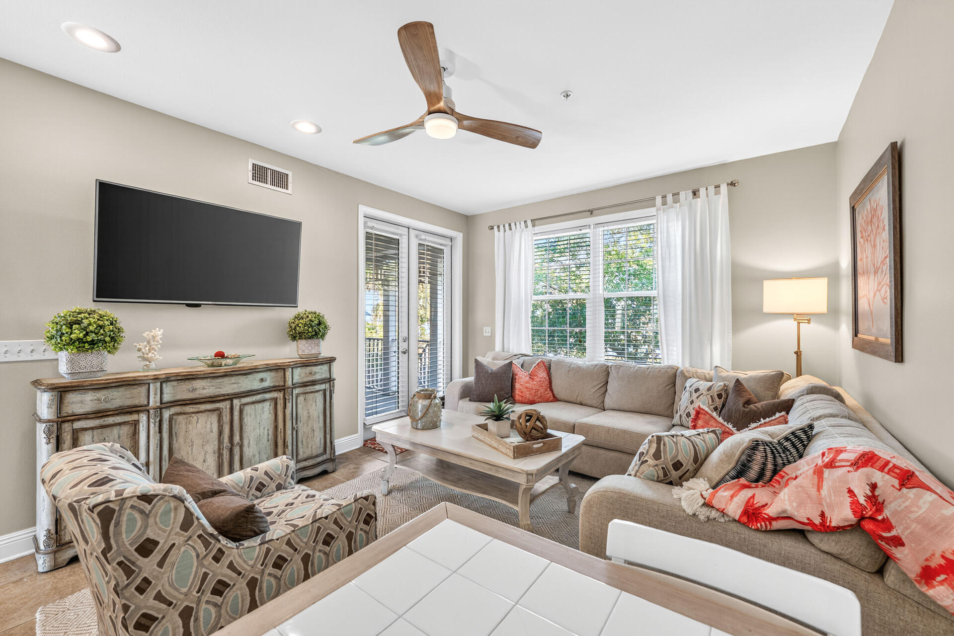 Located within the gated community of The Village at Blue Mountain Beach along Scenic Highway 30A, Unit 722 offers a rare opportunity to enjoy the laid-back coastal lifestyle of Blue Mountain Beach with the flexibility of short-term rental potential. This two-story residence features 4 bedrooms, 3 bathrooms, and approximately 1,644 square feet of thoughtfully designed living space, ideal as a primary residence, second home, or investment property. Never rented and never placed on a rental program, the unit has been privately maintained and thoughtfully cared for, contributing to its excellent condition. Offered fully furnished and move-in ready, the property allows owners to immediately begin enjoying the home or capitalize on its strong rental appeal, with annual gross rental projections estimated at up to approximately $50,000. The community is known for its exceptional amenities, including a resort-style pool, fitness center, putting green, shuffleboard courts, private gated entrances, and convenient golf cart parking. Positioned just a short bike ride or golf cart ride from the sugar-white sands of the Gulf, owners and guests enjoy easy access to both Blue Mountain Regional Beach Access and Goatfeathers Public Beach Access.

Inside, the spacious layout is designed for comfortable coastal living and effortless entertaining, offering multiple sleeping accommodations across two levels for family and guests alike. Whether used as a personal beach retreat or income-producing vacation rental, the home provides the ideal combination of privacy, convenience, and low-maintenance ownership in one of 30A's most desirable beach communities. Residents enjoy close proximity to local restaurants, coffee shops, boutiques, and outdoor recreation, all within minutes of the property.

Blue Mountain Beach is beloved for its relaxed atmosphere, elevated dunes, scenic bike paths, and convenient access to some of the best dining and beaches along 30A. From morning coffee runs and sunset beach walks to paddleboarding on nearby coastal dune lakes, the area offers a true coastal lifestyle while remaining centrally located to neighboring communities including Grayton Beach, Gulf Place, and Seaside.