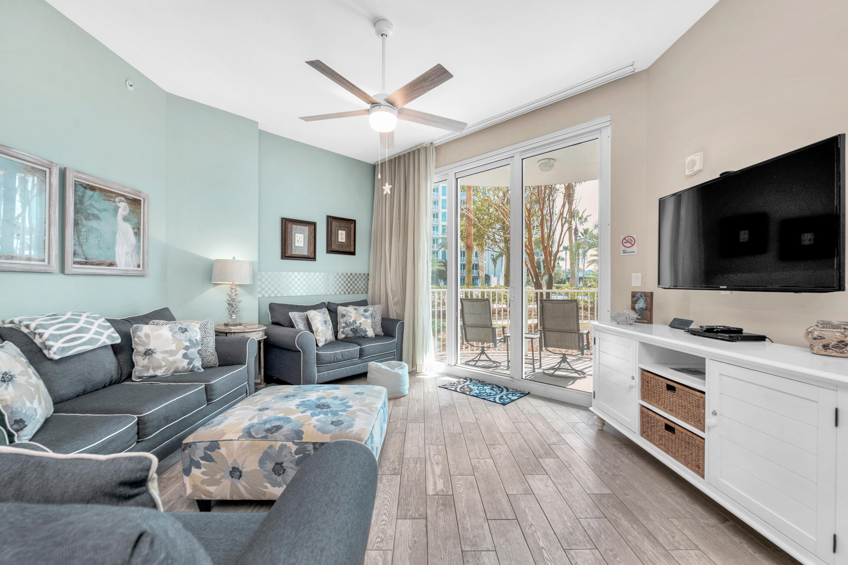 Gross Rentals 2026 - $25,200 (73 nights) CAO 8JUN 
Proven Rental-First Floor Pool Side getaway that is great as an investment or second home at The Palms of Destin! Boasting a prime location with serene pool views, this beautifully decorated unit blends modern upgrades with coastal charm. Recent enhancements include a brand-new HVAC system (installed 2024) and a new water heater, ensuring comfort and efficiency for years to come. Inside, you'll find sleek quartz countertops, stylish furnishings, and custom-built bunk beds--perfect for families or groups. 

Rental history reflects gross sales as paid to the company.

**2025-**$42,400 (178 nights) - 
**2024:** $41,800 (157 nights) 
**2023:** $49,000 (177 nights) 
- Owners stayed 2-3 months a year.