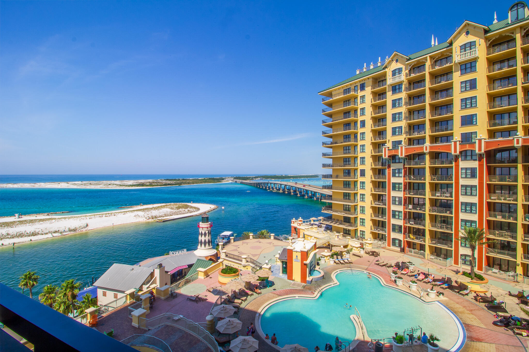 Fractional Ownership! Share H for sale. This share offers 6 weeks of usage each year in a two-bedroom condo with an additional bunk room, accommodating up to 8 guests comfortably. The condo boasts views overlooking the East Pass, Destin Bridge, Crab Island, and the Gulf of Mexico. Imagine waking up to these breathtaking water views every day! As a fractional owner, you'll have access to a wealth of amenities, including: The Spa at Emerald Grande, East Pass fitness center equipped with cardiovascular equipment and free weights, water beach shuttle service to our beach, Grande Vista Pool Deck for relaxation and leisure, and much more. This is a fantastic opportunity to own a share of a luxurious property in a prime location, offering unparalleled views and access to top-notch amenities.