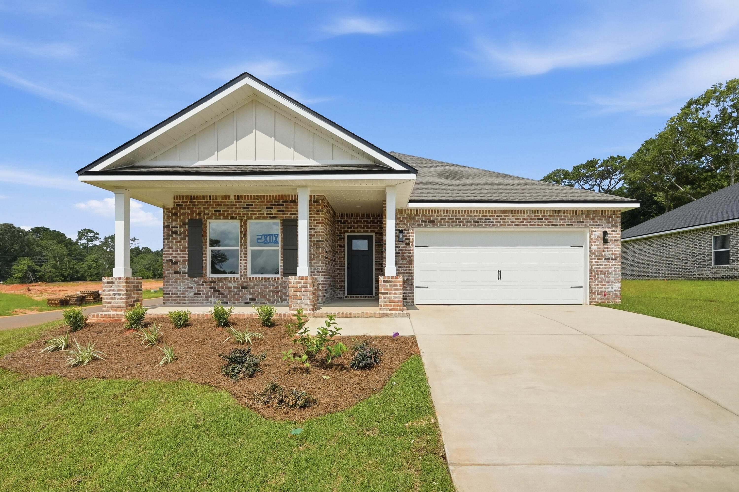 ONE BEAUTIFUL CUL-DE-SAC STREET IN THE NEW ''BARTON'S BEND'' S/D, conveniently located to shopping/schools/banks/post office.  ''Elizabeth'' floor plan will be ready in late late August, and seller is offering $10,000 towards buyers closing costs (call for details). Owner's bath has double vanities, tiled shower, linen storage, walk-in closet which opens to laundry room & back hallway.  Raised ceiling family room overlooks dining area & kitchen.  Work island w/bar seating, corner pantry, white shaker cabinets.  Front & rear porches, landscaped yard, sprinkler system, finished garage.  Vinyl plank flooring thru-out, recessed lighting, ceiling fans thru-out, mate black hardware & fixtures.  Photos of similar sold home, elevation will vary, interior/exterior colors and finishes will vary.