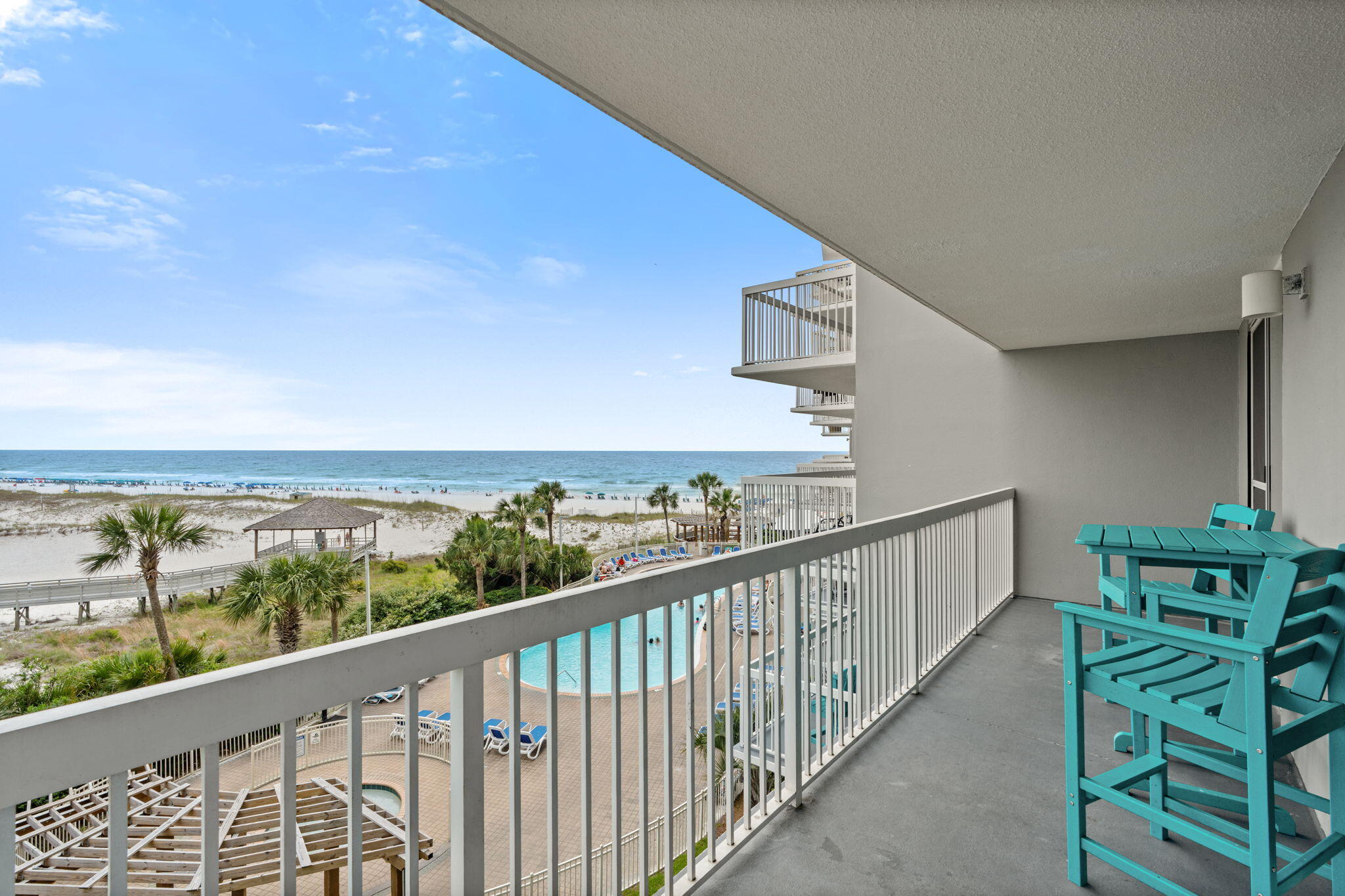 Turn-key investment opportunity with Gulf views at Pelican Beach Resort! Unit 415 is a beautifully maintained and fully furnished condominium offering stunning beach views and an exceptional opportunity for investors or those seeking their own beach retreat. This turn-key rental property is currently in a vacation rental program, providing immediate income potential from day one.

Inside, you'll find a bright and inviting coastal interior designed for comfort and relaxation. The open-concept living and dining area flows seamlessly to the private balcony where you can enjoy breathtaking views of the emerald waters and sugar-white sand beaches that make Destin world-famous. Onsite beach service for food and drinks for convenience.  The fully equipped kitchen, spacious accommodations, and thoughtful furnishings make this condo ready for personal enjoyment or continued rental success.

Pelican Beach Resort is one of Destin's most sought-after beachfront destinations, offering an unmatched resort experience in the heart of the city. Residents and guests enjoy direct beach access, three swimming pools including a beachfront pool and indoor/outdoor heated pool, multiple hot tubs, a kiddie pool, fitness centers, tennis and pickleball courts, a game room, on-site café, beachfront tiki bar, outdoor grilling areas, covered parking, beach service, and 24-hour security. The resort consists of approximately 340 Gulf-front condominium units spanning 19 stories and is conveniently located near restaurants, shopping, entertainment, Big Kahuna's Water Park, Destin Harbor, and all that the Emerald Coast has to offer.

Whether you're searching for a proven income-producing property, vacation getaway, or both, Unit 415 delivers the perfect combination of location, amenities, Gulf views, and rental potential.