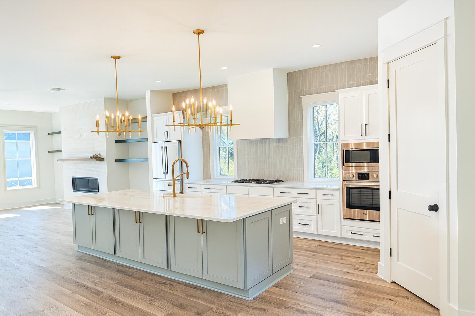 Brand new - 5 bedroom, 5.5 bath house in gated Treetops neighborhood adjacent to Seacrest with excellent rental projections ($125,,000+) and deeded beach access just half a mile away. (Beach shuttle picks up at the house) Enjoy a coastal chic, open concept design perfect for entertaining. The main floor (second floor) includes the living room, dining room, kitchen and laundry room. The first floor includes a two-car garage, entry way and two guest suites with private bathrooms. The third floor includes the spacious master suite with a luxurious master bathroom and a huge closet. The third floor also hosts two additional guest suites with private bathrooms. Treetops offers direct access to both 30A and Hwy 98 with easy access to Rosemary, Seacrest and Alys Beach.