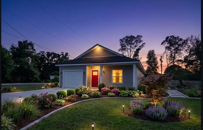 LOOK who just got a NEW FENCED YARD best part... builder had a final survey with fence included!!!!!!!! Beautifully designed new construction home featuring 3 bedrooms, 2 baths, and a 1-car garage, conveniently located just minutes from the Navy base, with easy access to shopping, dining, and entertainment--ideal for those seeking a short commute and flexible lifestyle. This thoughtfully planned home offers a spacious primary suite with an elegant tray ceiling and a spa-inspired ensuite bath complete with a double vanity with quartz countertops and walk-in closet. The open-concept kitchen is a true centerpiece, featuring a center island, Whirlpool stainless steel appliances, shaker-style soft-close cabinetry, and ample quartz countertop space-- perfect for everyday living and entertaining. Additional highlights include non-impact windows with fabric hurricane protection and placement in an X flood zone--no flood insurance required. Convenient location, quality new construction, secure this home early and make it yours! some photos are AI staged generated labeled, but example of what can be done with the new canvas