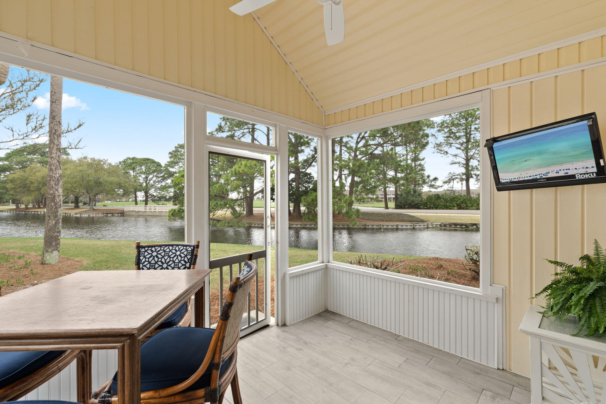 NOW OFFERING A $10K CREDIT TO THE SELLER IF CLOSED BEFORE JULY 15!
Located in the quaint community of Sandpiper Village, this single story coastal inspired detached condominium home offers the privacy of your own home with all the comforts of care free condo living!  The original screened porch has been converted to an extra heated/cooled living space, adding additional square footage not recorded. This home boasts new paint throughout, updated kitchen and baths, and luxury vinyl flooring throughout!The main level master bedroom has a private ensuite equipped with a walk-in shower and a walk-in closet. Off the living area, a separate screened porch to relax and enjoy the resort lifestyle. Sandpiper owners also enjoy access to the two heated SOA pools. A 6-seater golf cart is included in the purchase of this fully furnished and turnkey gem! Sandestin Golf and Beach Resort features more than seven miles of beaches and pristine bay front, four championship golf courses, 15 world-class tennis courts, pickleball courts, 108 catch and release ponds stocked with bass (no fishing license required), a 226-slip marina, a fitness center, spa and celebrity chef dining. Shop, dine and play at the charming pedestrian village, The Village of Baytowne Wharf and more. Inside the gates of the resort, there are 4564 constructed residences located within 72 distinctly different neighborhoods. Residents enjoy a balanced lifestyle, 24 hour gated security, world class amenities within the 2,400 acres spanning from the beach to the bay. Everything within the gates of the resort is accessible by golf cart or bicycle. The entire resort is interconnected by miles of pedestrian, bike and golf cart paths that weave through groves of live oaks, meandering past natural lagoons, fountains, man-made lakes, and meticulously landscaped fairways.
Just beyond the gates, Grand Blvd, with its weekly farmers market, varied events and superb section of dining and shopping is readily accessible by golf cart. The Market Shops, on the south side of highway 98, boasting more dining and shopping choices, is easily accessible utilizing the tunnel beneath Hwy 98