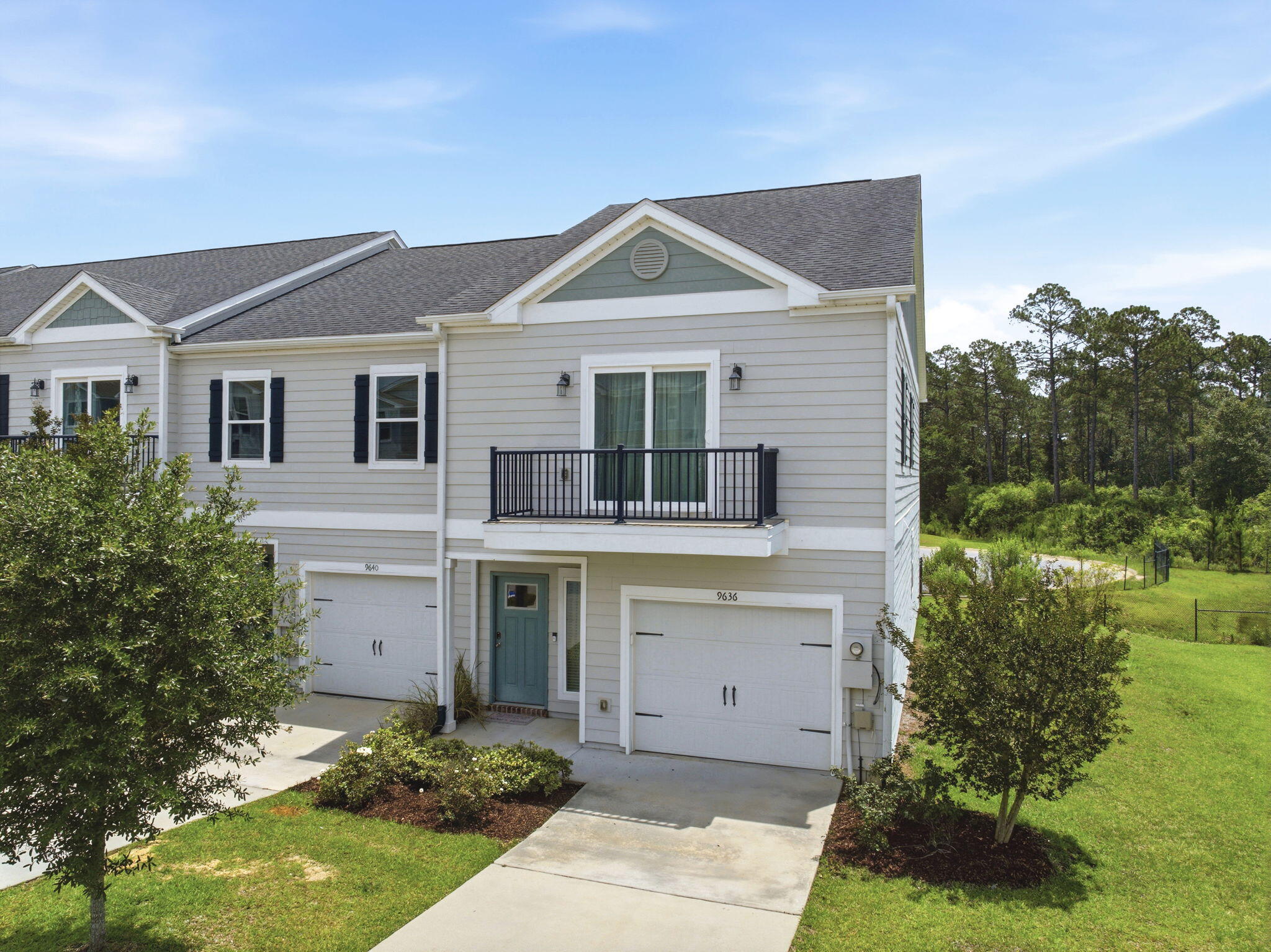 Welcome home to this beautiful end unit townhome in the gated community of Nature Creek in Pensacola. As an end unit, this 3 bedroom, 2.5 bathroom home enjoys extra privacy and abundant natural light that floods the open-concept main living space. The seamless flow from the spacious living and dining areas leads directly into a modern kitchen, beautifully equipped with sleek granite countertops, stainless steel appliances, and a convenient breakfast bar - perfect for casual morning coffee or entertaining friends. Adding to the home's immense appeal is its fantastic location just minutes from the Navy Federal Campus, making for an effortless daily commute.
Upstairs, the thoughtfully designed layout features a private primary suite that serves as a true retreat, complete with its own private balcony - the perfect spot to unwind at the end of the day, as well as an ensuite bathroom with gorgeous tiled walk-in shower, double vanity, and an oversized closet. Both full bathrooms are elegantly finished with stunning designer tile work, showcasing a high-end, custom feel. Storage and parking are a breeze thanks to the attached 1-car garage. Beyond the walls of this stunning townhome, the Nature Creek neighborhood offers a fantastic lifestyle with premium community amenities, including the security of a gated entrance, a sparkling community pool to enjoy on warm Florida afternoons, and a community pavilion ideal for neighborhood gatherings.