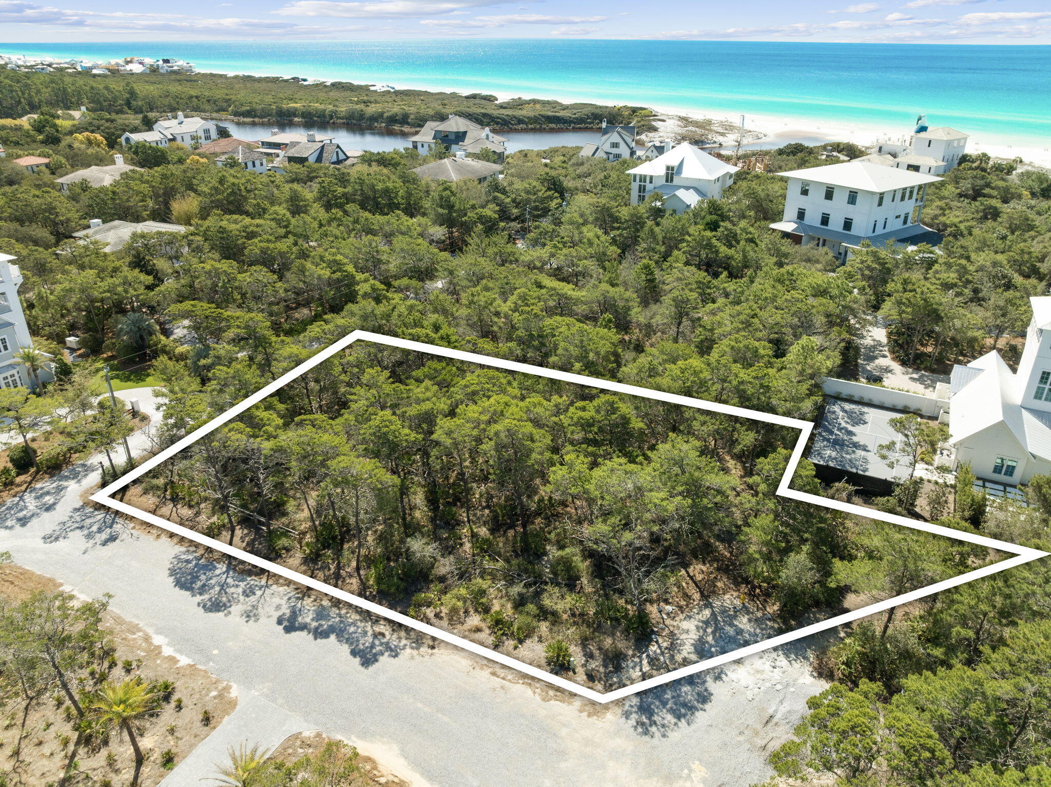 Welcome to Bannerman Beach Estates; one of the most sought after communities along the Gulf Coast. This lot is one of the last remaining vacant parcels in this low density community. Bannerman offers a unique opportunity to reside in a gated rental restricted community with private beach and lake access. The lots here are the largest sized single family residential zoned lots found south of 30A. There is an extremely low turnover rate in Bannerman with only a handful of homes changing hands over the last 10 years. The size of this lot will accommodate a true estate sized home. Bannerman is the destination when you want to stay on 30A, but you want space and privacy.