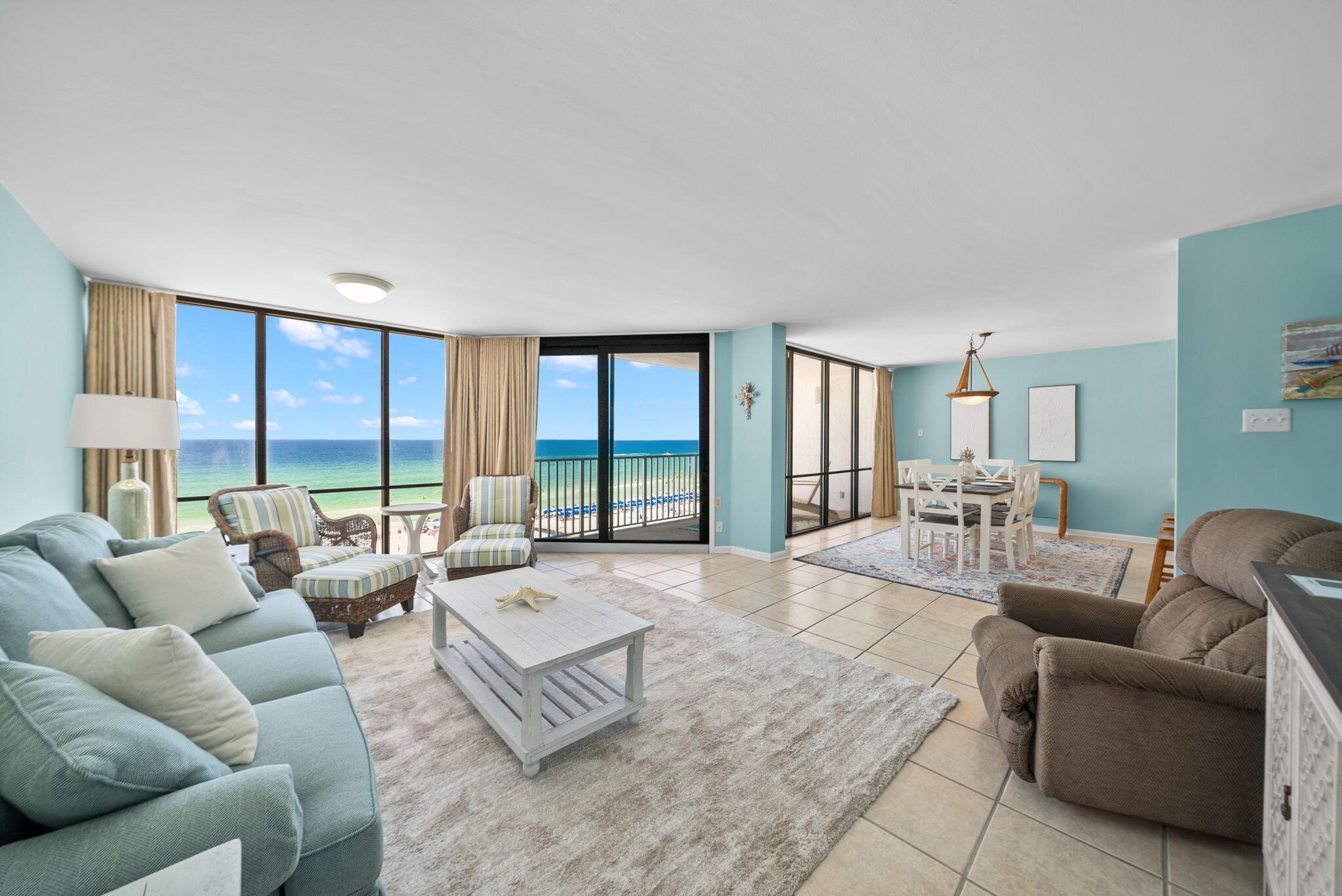 This is where coastal living meets incredible Gulf views, inside the gates of Edgewater Beach Resort! This 2-bedroom, 2-bathroom condo offers nearly 1,300 square feet of space with floor-to-ceiling windows and a large balcony overlooking the sugar-white sands and turquoise waters of Panama City Beach.

Step inside Windward 506 and take in the stunning Gulf views right away. This low-density, mid-rise condo features an open floor plan on a lower floor that highlights the beauty of the beach. The kitchen provides excellent counter space and a breakfast bar peninsula with plenty of seating. It overlooks the living and dining areas, creating the perfect setting for entertaining.

Each bedroom has its own private bathroom. The primary suite includes a sleek tiled walk-in shower, an upgraded vanity, and quartz countertops. This condo has been carefully maintained and has never been used as a rental, keeping it in immaculate condition. A full-size washer and dryer add extra convenience for longer stays.

Enjoy your morning coffee on the covered balcony with peaceful views of the beach. Watch dolphins play in the surf and the waves roll in. The south-facing view captures both sunrise and sunset, giving you beautiful sights all year long. This condo is sold fully furnished and rental ready, making it an excellent turnkey investment or a luxurious second home.

Edgewater Beach Resort is Panama City Beach's only full-service resort.  Amenities include lagoon-style pools, tennis and pickleball courts, a 9-hole par-3 golf course, and more. The gated resort offers 11 pools, four Gulf-front hot tubs, a splash pad, waterslides, fitness center, shuffleboard and basketball courts, retail shops, an on-site restaurant, and a conference center.

Located within walking distance of dining, entertainment, and shopping, this full-service resort has everything you need for an unforgettable stay. Discover your dream coastal retreat at Windward 506 in Edgewater Beach Resort.