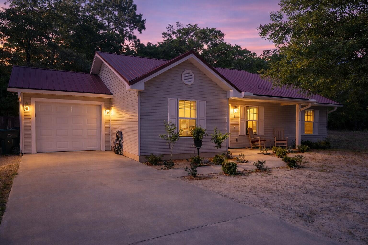 Welcome to 65 Sidney Avenue in DeFuniak Springs--a charming Craftsman-style home that blends comfort, durability, and everyday functionality. Built in 2007 and thoughtfully maintained, this 3-bedroom, 2-bath residence offers approximately 1,270 square feet of well-designed living space on a spacious 0.31-acre lot.

Step inside to find a bright, inviting interior featuring a vaulted ceiling in the main living area, creating an open and airy feel. The layout flows seamlessly from the living room into the kitchen and dining space, making it ideal for both daily living and entertaining. The home is equipped with modern conveniences including a full appliance package--refrigerator, stove/oven (dual fuel), dishwasher, microwave, washer, and dryer--along with recessed lighting and ceiling fans throughout.

The primary suite offers a private retreat with a walk-in closet and en-suite bath, while two additional bedrooms provide flexibility for guests, family, or a home office. Outside, enjoy a fully fenced yard with privacy fencing, perfect for pets, gatherings, or simply relaxing in your own space. Additional features include an attached garage, yard building for extra storage, and paved road access.

A durable metal roof adds long-term value and peace of mind, while the home's central electric HVAC system ensures efficient year-round comfort. Conveniently located near schools, shopping, and dining in the heart of DeFuniak Springs, this property offers both tranquility and accessibility.

Meticulously cared for and move-in ready, this home is a rare find--perfect for anyone seeking a well-built property with lasting charm and modern convenience.