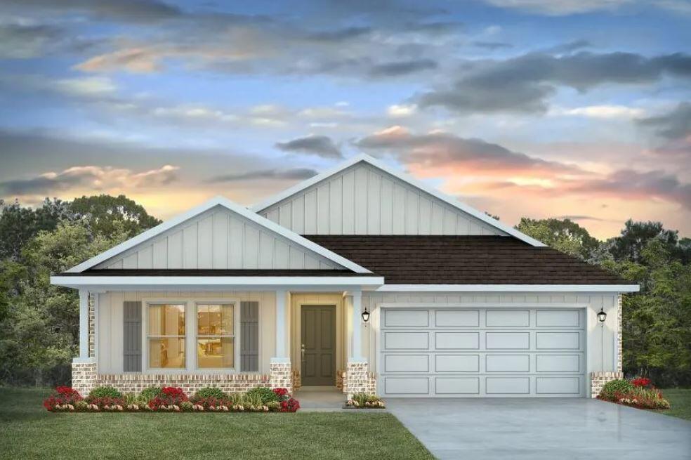 Patriot Ridge offers residents: Community Pool/Cabana, sidewalks, underground utilities & more. The Creekside model is a spacious and desirable open concept floorplan, built-in lighting and a fabulous layout for relaxed living featuring 5 bedrooms, 3 bathrooms, 2-car garage, and the 'Smart Home Connect 'System with a variety of convenient Smart Home devices you will love. Spacious Great Room and dining area is open to the kitchen and lots of windows for natural lighting. The well-designed open kitchen includes stainless steel appliances, a smooth-top range, built-in microwave, gorgeous quartz countertops, quiet dishwasher, corner pantry, island bar, eye-catching wood-look flooring, and plush carpet in the bedrooms. ALL LISTING pictures, colors, features, and size may vary. Square footages are approximate