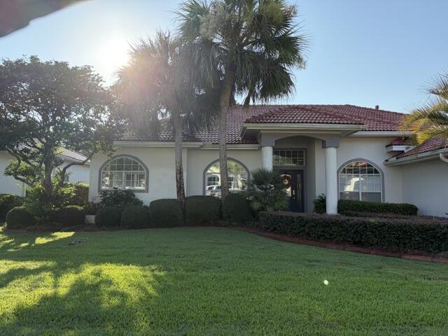 WOW!!!  Look at the beautiful upgrades inside this newly remodeled home in exclusive EMERALD BAY... DIRECTLY ON GOLF COURSE WITH BEAUTIFUL BAY VIEWS HOLE 15.......NO SHORT TERM RENTALS HERE.  NO THROUGH TRAFFIC!!  CUL DE SAC  NAMED AREAS BEST GOLF COURSE!!  Walk down to see EXCEPTIONAL SUNSETS in summer.  Lights of mid bay bridge in the distance glimmer in the night sky....Have to see the natural light beeming into this home.  Close to best restaurants....no driving miles to get to exceptional food and fun.  Just a few houses and GREAT neighbors!! Buyer to verify all info.  LAST HOME ON GARNET ACROSS STREET SOLD 3/10/2026 for 1,150,000 milliion!!  This is a bargin!!!! SCHOOLS IMPORTANT
Destin CHARTER SCHOOL Tuition Free Just a couple miles away     destinhighschool.org