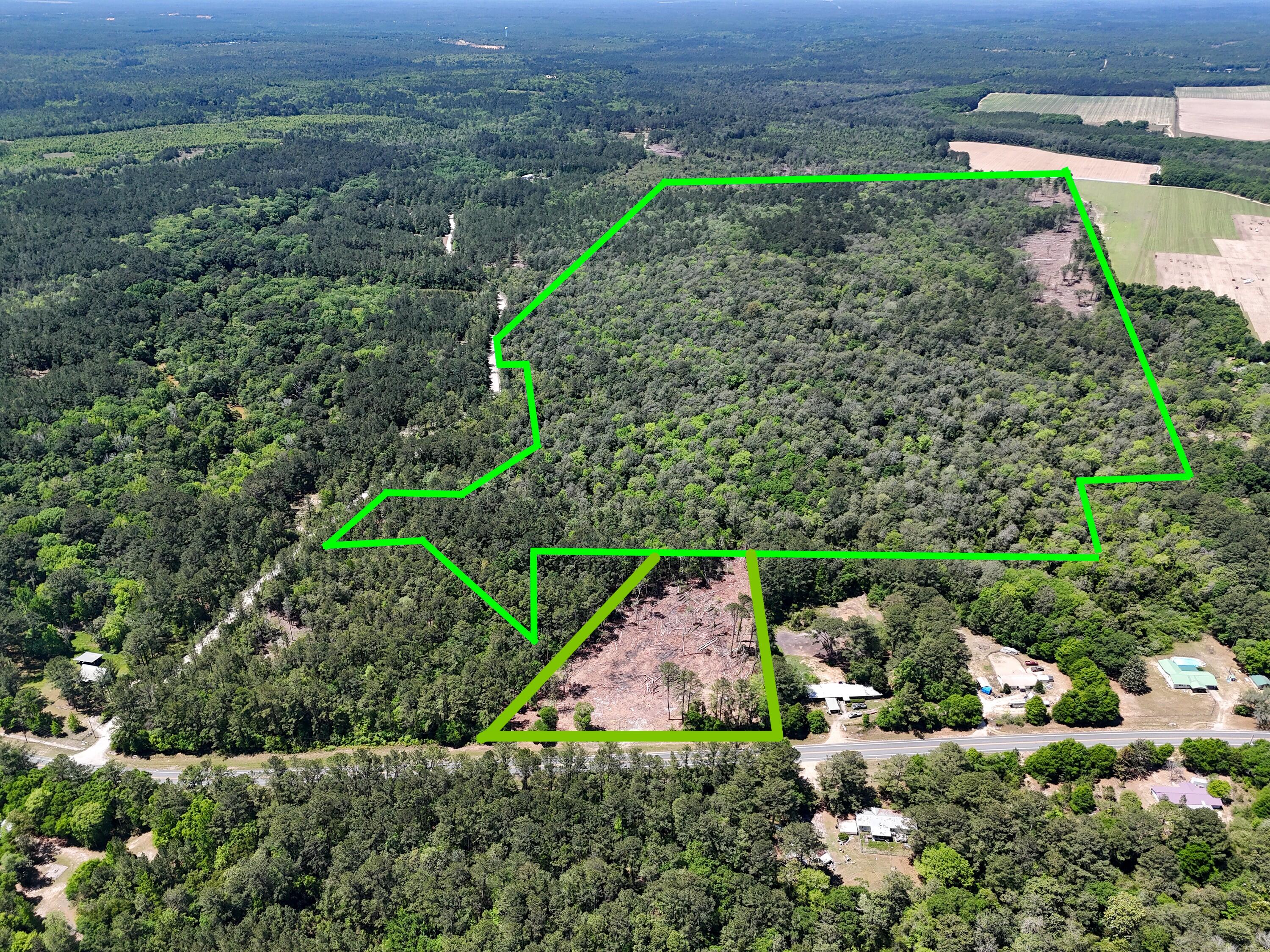 168 Acres in DeFuniak Springs with approximately  400 feet of highway frontage on Highway 1087. Sale also includes Parcel ID: 35-4N-21-38000-011-0000. Property is zoned General Agriculture and will currently allow 1 dwelling per 10 acres. This property would make an excellent large scale luxury subdivision for those seeking a peaceful retreat. Property is ripe for development. A homesite is already cleared on South side of Parcel. 3.03 acres on Co Hwy 1087 has also been cleared. Power is available at the road and public water available, just need to pay tap fee.  There is also approximately 10 acres of pasture at the top of the property.  TWO ways to purchase! This listing is to purchase WITHOUT timber rights for a 12-month period post-closing. To purchase WITH timber rights, please see sister listing, MLS number: 1007058. *Seller highly motivated, bring all offers.