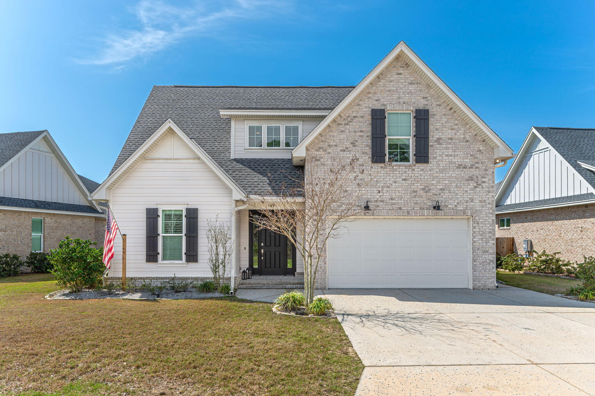 SELLER OFFERING $5,000 CREDIT TOWARD BUYER'S CLOSING COSTS!!! Welcome home to 149 Raiders Trail! Move in ready and made for easy living, this 2023 Huff Homes ''Fortress'' plan delivers on form and function. On the main level, find the primary bedroom suite featuring two walk in closets and a gorgeous en suite bath. Through the front hallway, discover a convenient half bath for guests, before emerging into the beautifully appointed heart of the home - an open concept living, dining, and kitchen space all overlooking the fully fenced backyard. Note the dedicated laundry room perfectly located on the way to the 2-car garage. Up the stairs, a flexible loft greets you and invites quiet study and recreation. Three additional bedrooms, one shared bathroom, and one en suite bath complete the second level offerings. Out back, enjoy abundant open space as well as expanded hardscaping for gathering and grilling and a covered, screened porch ideal for relaxing while keeping your eye on both the game and the grill! 
Raiders Landing is an idyllic residential community tucked away in friendly Valparaiso, offering quick access to Eglin AFB, Duke Field, 7th Group HQ, Destin/Fort Walton Beach Airport, Twin Cities Hospital, Northwest Florida State College, and the dreamy white sand beaches of Destin and 30a.