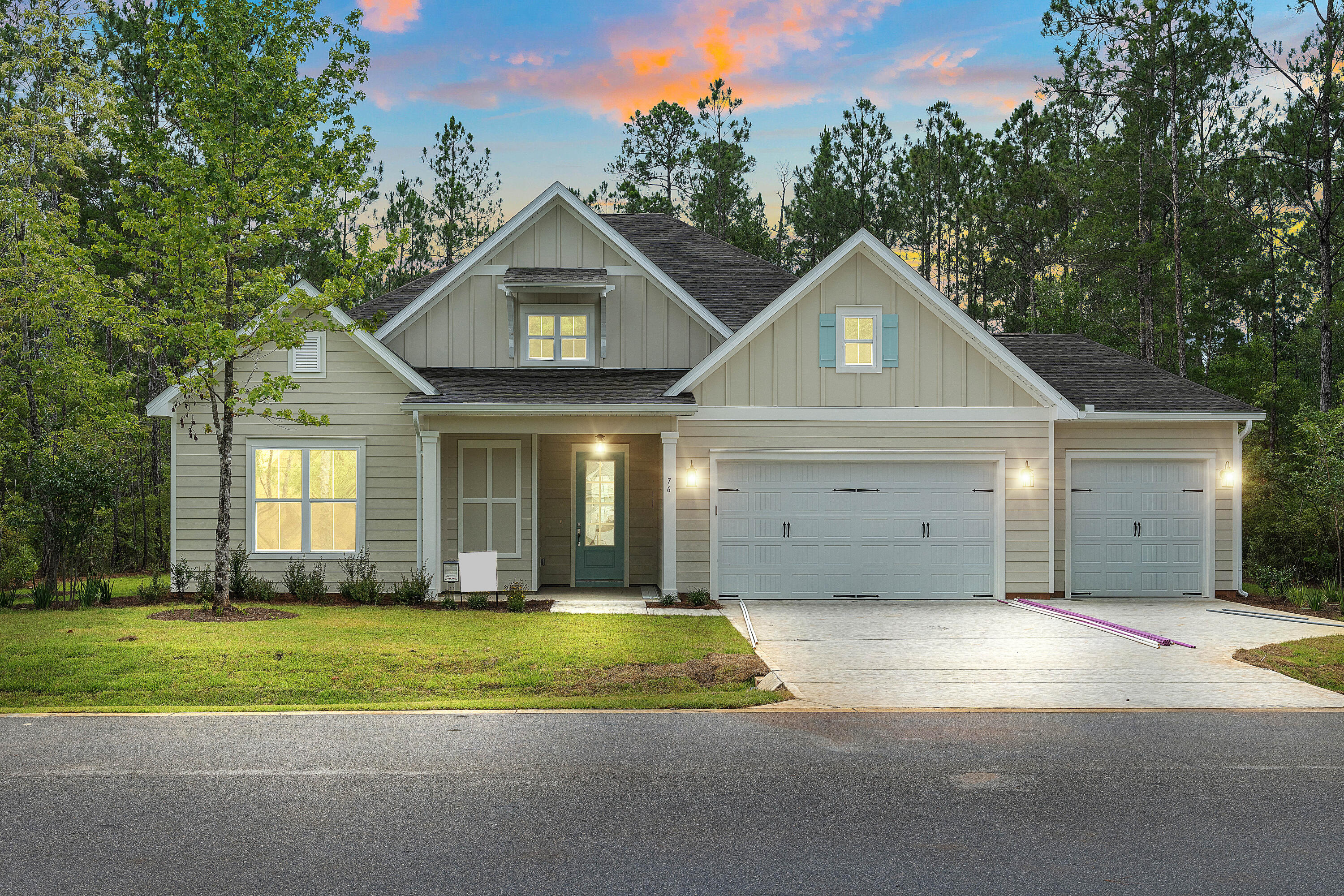 Pick all your home features!!!  New construction by Traton Homes.  Up to $10K in Closing Cost with Traton Preferred Lender.  This ranch plan home reflects one level living at its finest. The Largo home plan boasts 4 bedrooms and 3 full baths with a 3-car garage.  House will have 10 ft ceilings, 8 ft doors and 6 ft windows.  The kitchen is bright and airy with quartz counter tops, cabinets to the ceiling, island and large walk-in pantry, tile surrounds to the ceiling in all bathrooms. Zero entry shower in Main Bathroom, $3,500 lighting fixture allowance, large covered back porch overlooking large, Gunite pool.