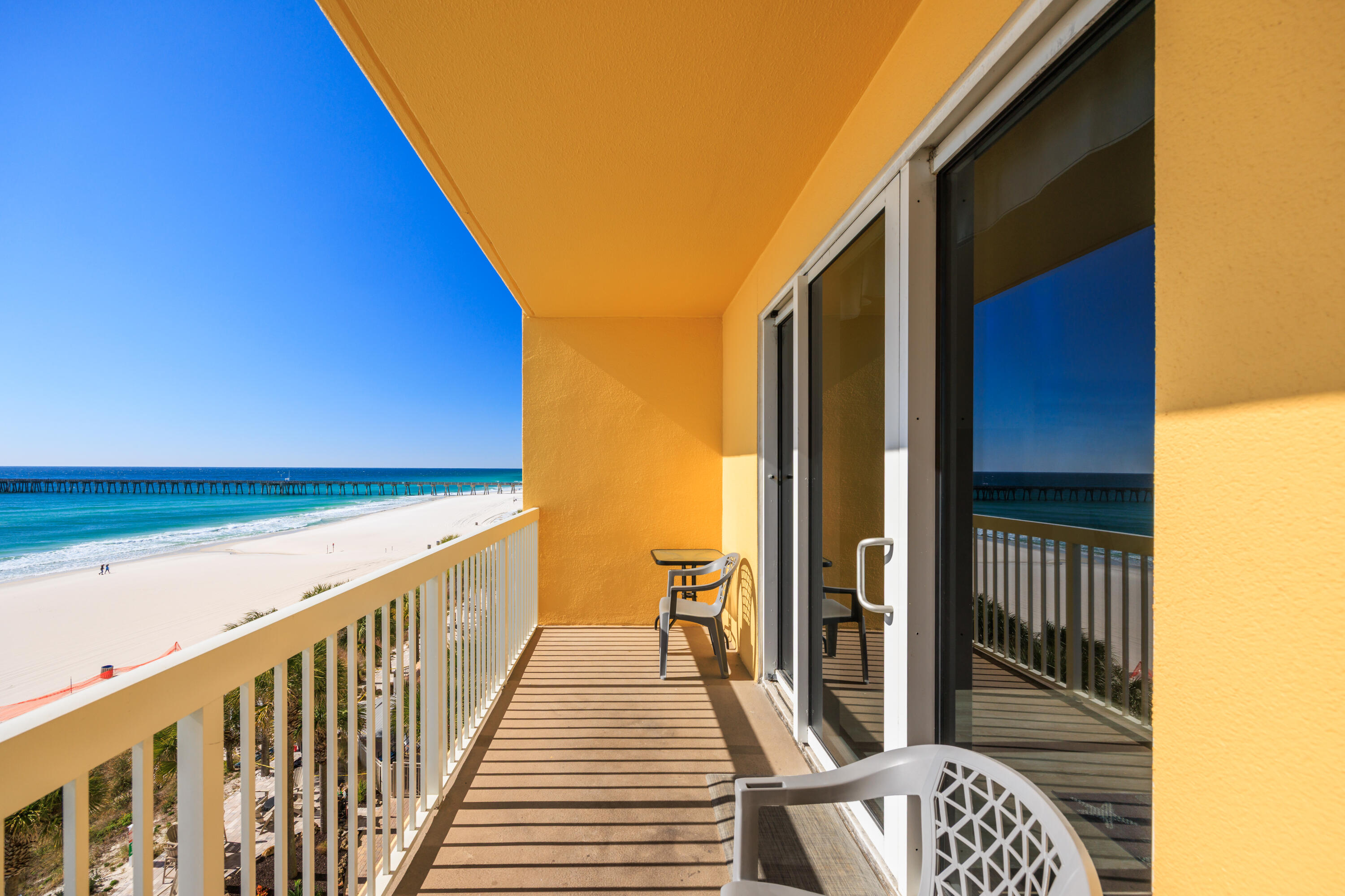 High-Performing Short-Term Rental Grossing over $50K in 2025 | Gulf-Front at Calypso Resort. 

This is a turnkey Gulf-front 1-bedroom condo with hallway bunk beds and 2 full bathrooms located at Calypso Resort & Towers, one of the top-producing short-term rental resorts in Panama City Beach. This newly renovated unit offers direct Gulf views, a large private balcony, and overlooks Calypso's massive resort-style pool—features that consistently drive strong nightly rates and high occupancy.

The floor plan is intentionally designed for short-term rental success. The hallway bunk beds create an additional sleeping area, allowing the condo to accommodate more guests than a standard 1-bedroom and directly increasing rental demand and income potential. With two full bathrooms, the unit functions like a much larger condo in the eyes of vacation renters.

New luxury vinyl plank (LVP) flooring was just installed throughout, enhancing durability, aesthetics, and long-term rental performance. The unit is truly turnkey and ready to continue producing income immediately.

- Short-Term Rental Investment Highlights:
- Just over $50,000 in gross rental income in 2025
- Self-managed on Airbnb and VRBO
- Highly desirable bunk-bed floor plan that outperforms typical 1-bedroom units
- New LVP being installed throughout!

Location further amplifies rental demand. Calypso is adjacent to the Panama City Beach fishing pier and is the closest Gulf-front resort to Pier Park, putting guests within walking distance of PCB's most visited shopping, dining, and entertainment districtone of the strongest booking drivers in the market.

Whether you're looking for a cash-flowing Gulf-front short-term rental, a 1031 exchange replacement, or a low-maintenance investment with documented income, this condo checks every box.
Rare opportunity to own a proven, high-performing short-term rental at one of PCB's most in-demand resorts. Schedule your private showing today.