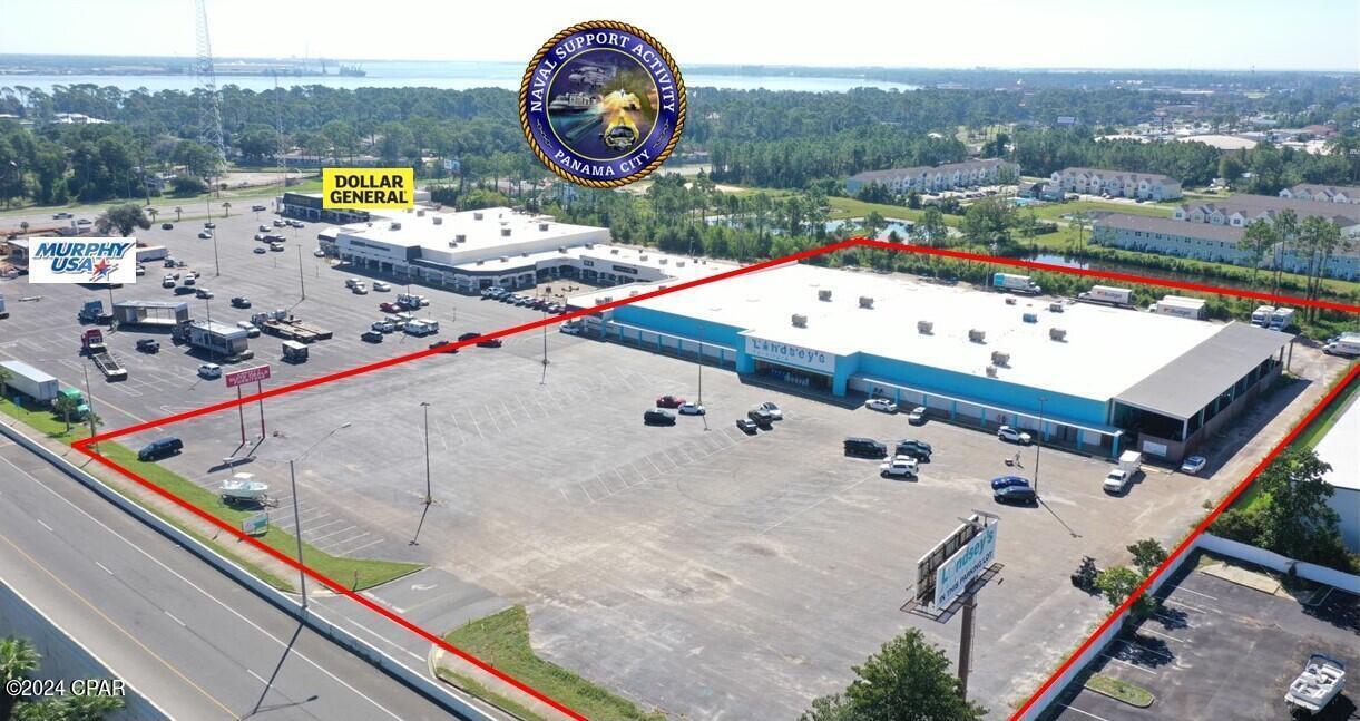 Now Leasing! Potential uses include retail, showroom, family entertainment, storage/warehouse, research & development, etc. The landlord will consider subdividing as small as 19,000 square feet for long-term credit tenants. Previously occupied by Lindsey's Furniture, Wayne's World RV and originally built by Wal-Mart in 1985. Fantastic location. Easily accessible and tremendous exposure. Sq. Ft.: 77,596 Total Heated & Cooled SF. 68,290 SF 1st Floor. 9,306 SF 2nd Floor (office, storage, and apartment), + 6,600 Fenced Canopy Height: 16' Eave-height Loading: #2, 8'W x 10'H Dock-Height #2, 12'W x 14'H Grade Doors #1, 10'W x 12'H Grade Door Power: 3-Phase, 400 and 600 Amps Zoning: C-3, General Commercial Bay County Lease Rate: $12.00 NNN Per Sq. Ft.