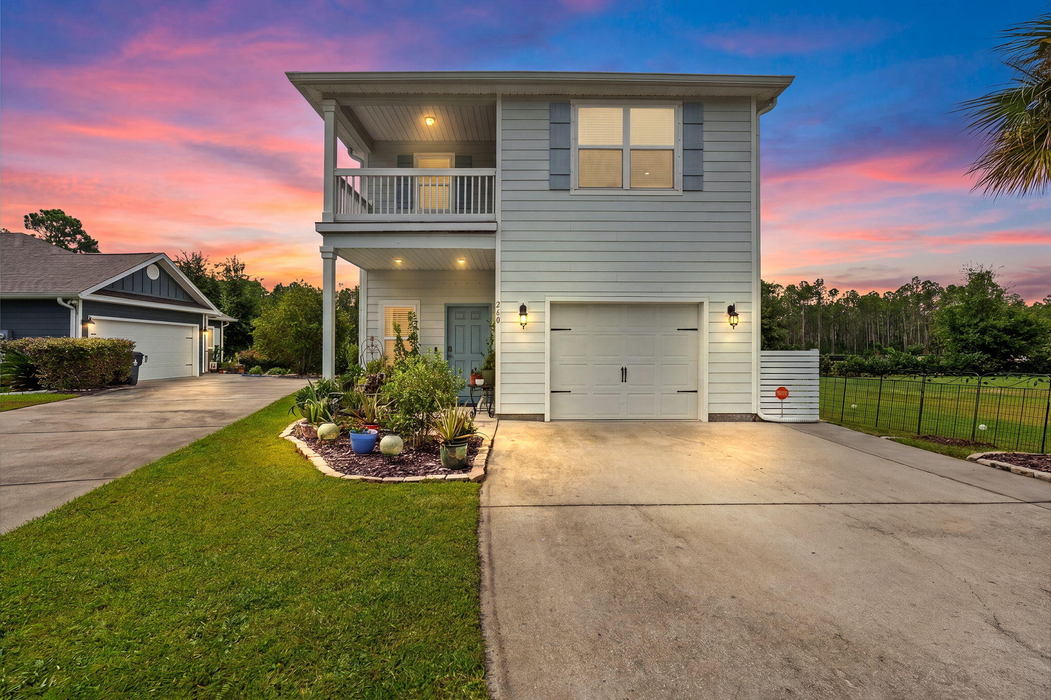 Welcome to this beautifully maintained 3-bedroom, 2.5-bath home nestled at the end of a quiet cul-de-sac in one of Santa Rosa Beach's charming, family-friendly neighborhoods. Perfectly located just minutes from the area's world-famous white sand beaches, Choctawhatchee Bay, shopping, dining, and everything South Walton has to offer, this home combines comfort, convenience, and thoughtful upgrades.Step inside to discover an inviting open-concept floor plan featuring a stylish kitchen with a custom backsplash, brushed gold hardware and faucet, and stainless steel appliances. The spacious living and dining areas flow seamlessly to the covered back patio, creating the perfect space for entertaining or relaxing outdoors. Upstairs, the oversized primary suite offers a peaceful retreat with two walk-in closets and a private balcony overlooking the cul-de-sac. The fully fenced backyard has been enhanced with an extended privacy fence, sod, and an outdoor trash enclosure, providing both functionality and privacy.

The current owners have invested in numerous improvements, including:

* Front landscaping and sod refreshed
* Gutters added
* Ceiling fans installed
* Wax rings on all toilets replaced
* Dryer vent professionally cleaned and roof vent cap replaced (2023)
* HVAC professionally serviced and cleaned (2023)
* Vivint security system with interior and exterior equipment (negotiable with sale)

Don't miss your opportunity to own this well-appointed Santa Rosa Beach home!