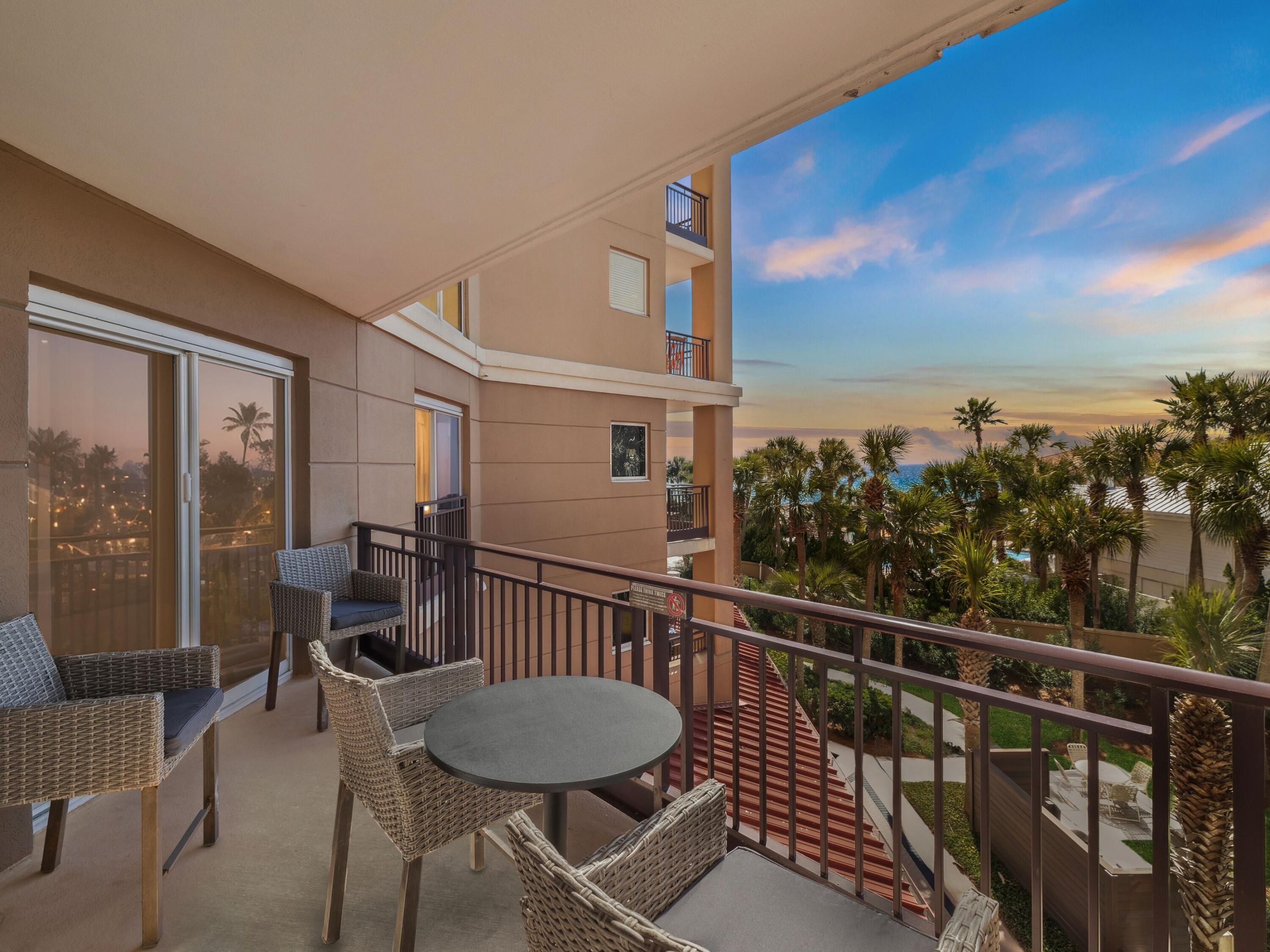 This refined beachfront residence offers a rare opportunity to own a west-facing condo with sweeping gulf views and immediate access to one of the coast's most amenity-rich resort environments. Positioned on the second floor, the home offers stair access to the beach and pool, eliminating the wait for elevator service while keeping the shoreline just steps away.

Inside, the two-bedroom, two-and-a-half-bathroom layout was meticulously renovated in 2023, creating a polished retreat for comfort and style. The primary suite features a king bed, while the guest room includes two full beds ideal for family or visitors. A queen sleeper sofa expands sleeping options, supported by a convenient half bath off the living area. Three oversized televisions ranging from 65 to 70 inches anchor the living spaces, while the full kitchen, dining area, and open-concept living room invite relaxed gatherings after long days in the sun. From the private balcony, views extend across lush resort landscaping to the Gulf of Mexico, offering a front-row seat to memorable sunsets.

This residence is currently part of a rental program, offering flexibility for personal enjoyment and income potential. An owner storage locker located just off covered parking provides a dedicated space for all beach supplies, while a 6 seater golf cart adds effortless access throughout the resort and along the beach. Together, these thoughtful conveniences enhance both everyday living and guest experience.

Westwinds offers a full-service coastal setting with gated access, covered parking, private beach access, a fitness center, and a resort-style pool deck featuring waterfalls, a hot tub, a children's pool, and a seasonally staffed tiki bar. Beyond the building, owners have full access to Sandestin Golf and Beach Resort's expansive amenities, spanning more than 2,400 acres from beach to bay. Four championship golf courses, world-class tennis courts, a full-service marina, spa services, miles of pedestrian and golf cart paths, and the lively Village of Baytowne Wharf shape a lifestyle where leisure, convenience, and coastal scenery move at an unhurried pace.