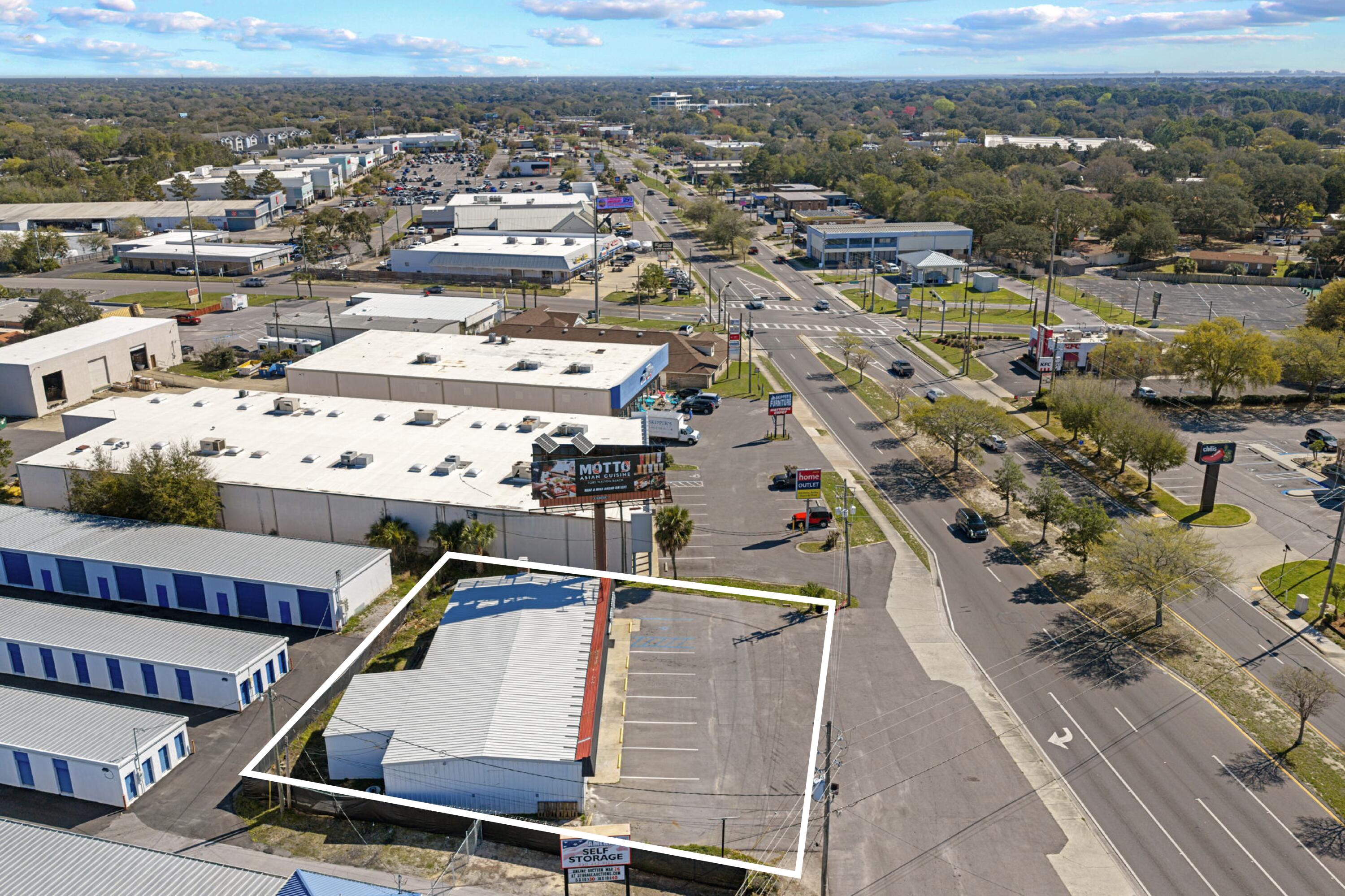 Prime Commercial Building 
Positioned along the heavily traveled Mary Esther Cutoff, this 3,760 SF freestanding commercial building delivers exceptional visibility, access, and versatility for an owner-user or investor. Located just east of a lighted intersection, the property benefits from steady daily traffic and is ideally suited for retail, showroom or service-based operations.
This offering is truly turnkey. A fully renovated interior featuring updated finishes, a new metal roof, new HVAC and exterior panel replacements. The property can be vacated 30 days after close.