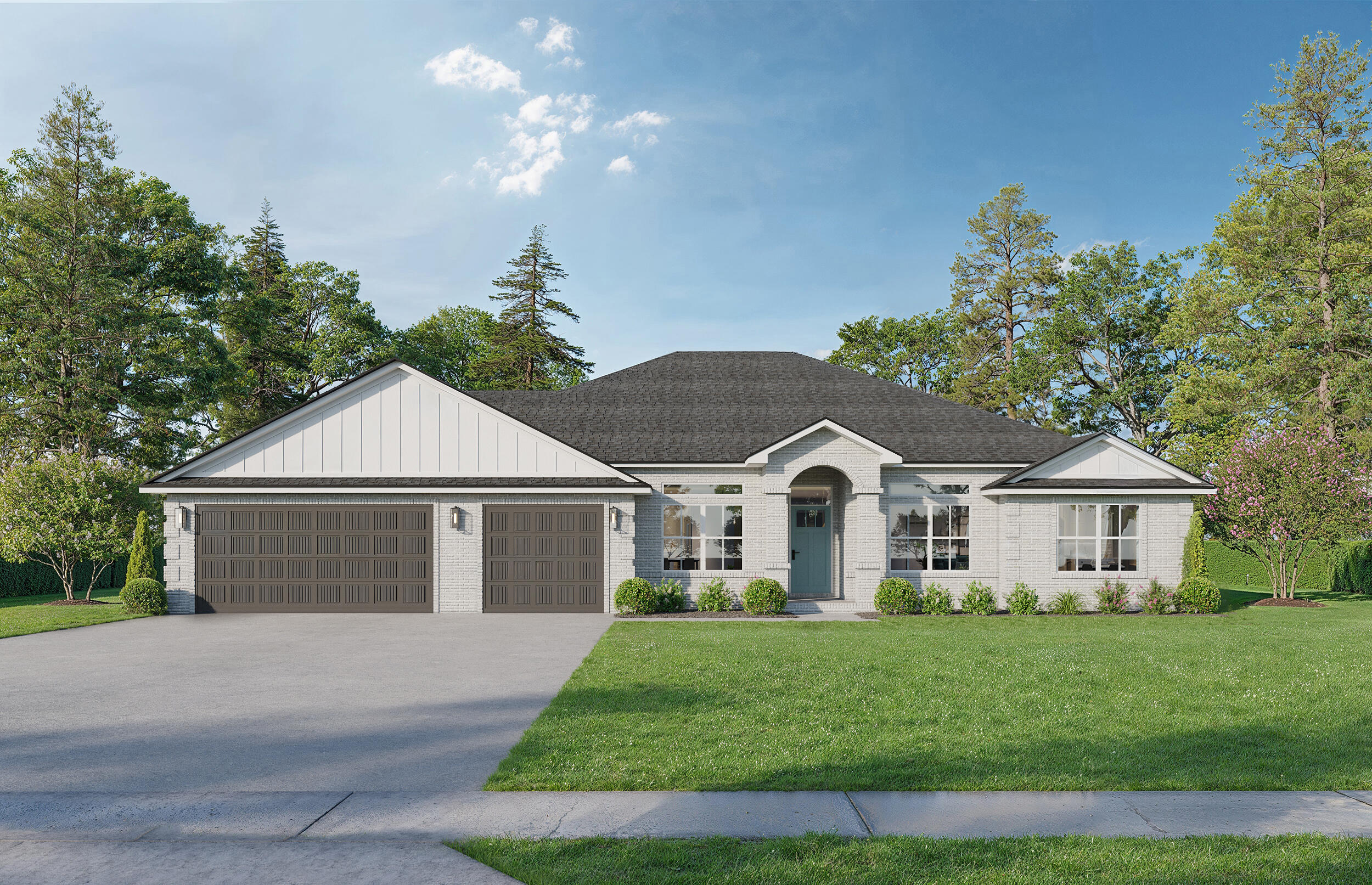 Luxury NEW Construction Custom-Built Home in Holley by the Sea!
Enjoy exclusive access to the renowned Holley by the Sea amenities—multiple pools, a fully equipped gym, tennis courts, waterfront park, and deeded access to Santa Rosa Sound. Ideally located within the community, this stunning 4 bed / 3 bath tri-split floor plan by Robbins Builders offers exceptional design,quality craftsmanship, and convenient access to Navarre Beach, shopping, and Hwy 98 to Hurlburt Field AFB.From the inviting foyer, the home opens to the formal dining room and dedicated office before flowing into the spacious open-concept living area. The gourmet kitchen is a showpiece with shaker cabinetry topped with crown molding, beautiful quartz countertops, tiled backsplash, stainless steel appliances ...... undermount sink, and an oversized wraparound pantry. A large center island connects seamlessly to the breakfast nook and family roomperfect for everyday living and entertaining.
Wood-look staggered tile extends throughout the foyer, dining room, main living spaces, laundry room, and all bathrooms for a cohesive, high-end finish.
The owner's suite features a trey ceiling, ceiling fan, and an expansive bathroom with a large tiled shower, separate soaking tub, quartz double vanity with framed mirrors, and an impressive walk-in closet. Two generous secondary bedroomseach with solid door closets and ceiling fansshare a full bath with tub/shower combo and linen storage. A separate guest/teen suite offers its own full bath and direct access to the large covered back porch.
Additional features include a spacious laundry room and an oversized 3-car garage, ideal for trucks, equipment, or outdoor toys.
Situated on a 100 x 200 lot, the exterior includes a grassed yard with irrigation, sprinkler system, lawn pump and well, and a digital programmable timer for easy care. Build quality is enhanced by a TAEXX in-wall pest control system, Fabric Shield hurricane protection, and a dimensional shingle roof for potential insurance savings.
Upgrades throughout include crown molding, recessed lighting, framed mirrors, a deluxe lighting package, 50-gallon water heater, garage door remotes, and attic pull-down stairs.
Contact us today for details, color selections, and current construction status.
Photos are of previously completed homescolors, fixtures, and finishes may vary.**This home is planned for Natural colored cabinets in the kitchen and bathrooms with a black center island in the kitchen.