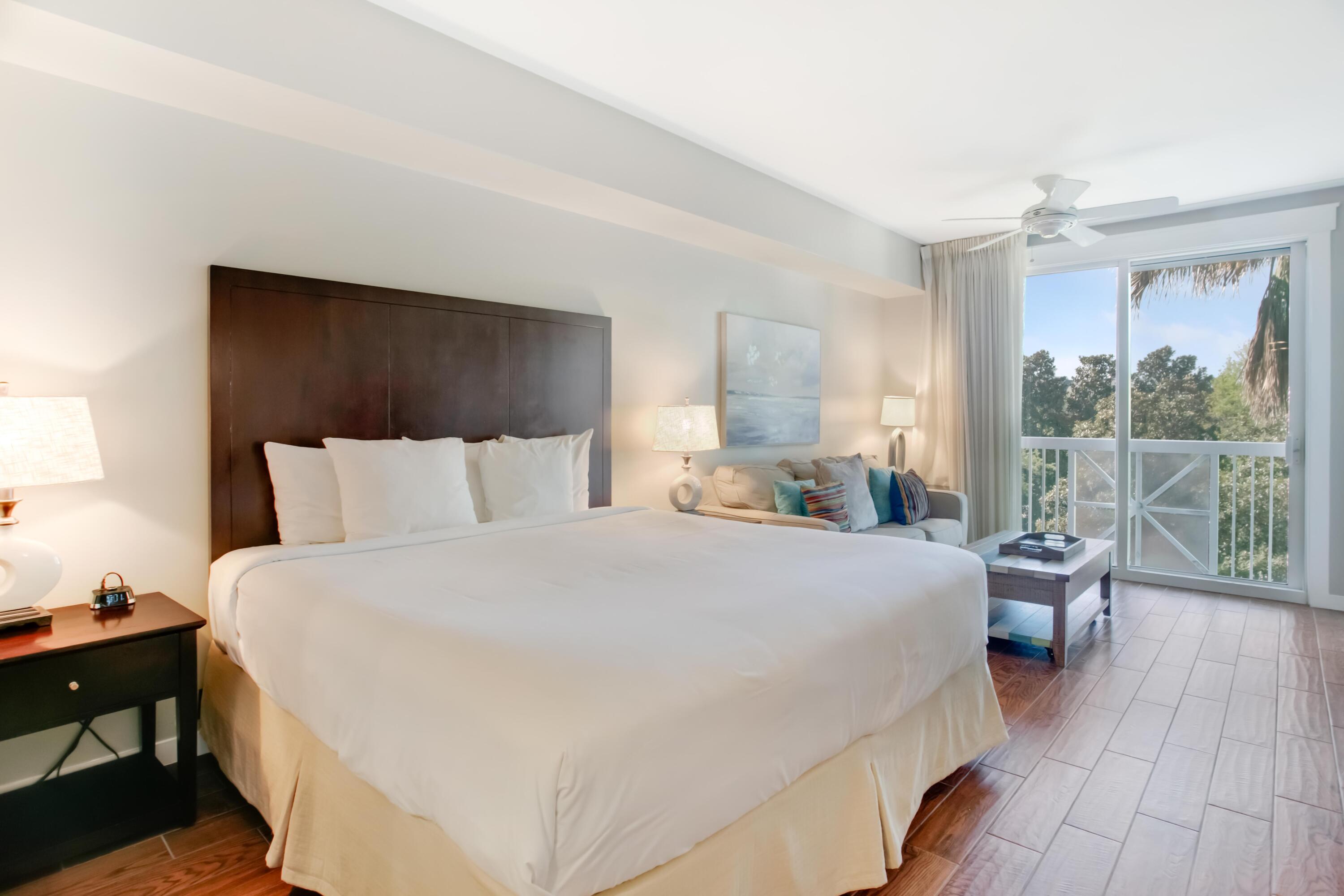 Experience the epitome of coastal luxury in this stunning fourth-floor Elation studio, perfectly positioned to offer breathtaking views of the lush, meticulously manicured Grand Lawn. Recently upgraded with NEW flooring, New AC and sleek granite countertops, this fully furnished studio exudes modern sophistication and comfort, making it immediately ready for rentals and an outstanding investment opportunity. Conveniently located, this unit is just a short stroll from the vibrant pedestrian Village of Baytowne Wharf, where an array of exquisite dining options, boutique shopping, and lively entertainment awaits. Whether you're looking for a profitable investment or a private escape in a premier location, this property promises both. The nearby Baytowne Marina offers opportunities for boating, fishing, and enjoying the picturesque waterfront. Additional amenities include access to the Grand Sandestin fitness center, a gated underground parking area and private owner storage area, as well as access to the Solstice Club, which is private owner's clubhouse on the Bay with a large grill, outdoor gas fireplace, indoor bar, flat screen TV and comfortable seating inside and out where you can entertain family and friends while taking in the beautiful sunsets on the Choctawhatchee Bay.

As an introduction to the Sandestin lifestyle, we invite our new owners to explore amenities that make Sandestin special. The listing brokerage and seller(s) are presenting the buyer(s) of this property with (2) 90-minute rounds of Tennis court time, a golf foursome at one of our three championship courses, and a round of golf for up to four (4) players at the unrivaled Burnt Pine Golf Club.Sandestin Golf and Beach Resort features more than seven miles of beaches and pristine bay front, four championship golf courses, 15 world-class tennis courts, a 226-slip marina, a fitness center, spa and celebrity chef dining. Shop, dine and play at the charming pedestrian village, The Village of Baytowne Wharf and more. Inside the gates of the resort, residents enjoy a balanced lifestyle of high-class living, spanning the 2,400 acres from the beach to the bay. Everything within the gates of the resort is accessible by golf cart or bicycle. The entire resort is interconnected by miles of pedestrian, bike and golf cart paths that weave through groves of live oaks, meandering past natural lagoons, fountains, man-made lakes, and meticulously landscaped fairways.
