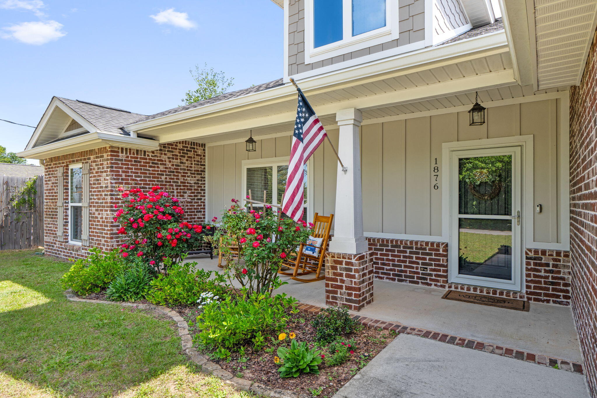 Stunning all brick 3BR/2BA in Gulf Breeze with 2 car garage and no HOA. Built in 2021, this 1,739 sq ft home offers modern finishes and quality construction throughout. The open floor plan centers around a chef's kitchen featuring granite countertops, a large island with bar seating, w/ dovetail soft close drawers, stainless Whirlpool appliances, & porcelain tile that carries through the main living and dining areas w/ tray ceiling, and an abundance of natural light. The primary suite is a true retreat with a tray ceiling, ceiling fan, dual walk in closets & a spa like bath complete with granite vanity, glass enclosed tiled shower, and rainfall showerhead. Two additional bedrooms and a spacious laundryround out the interior. Water heater replaced in 2024. Head outside to to a covered front porch with lush landscaping, a covered back patio, and a fully fenced yard with a brand new lawn pump. Gulf Breeze schools. Easy access to Pensacola Beach, Navarre Beach, shopping, and dining along Hwy 98. Schedule your showing today.