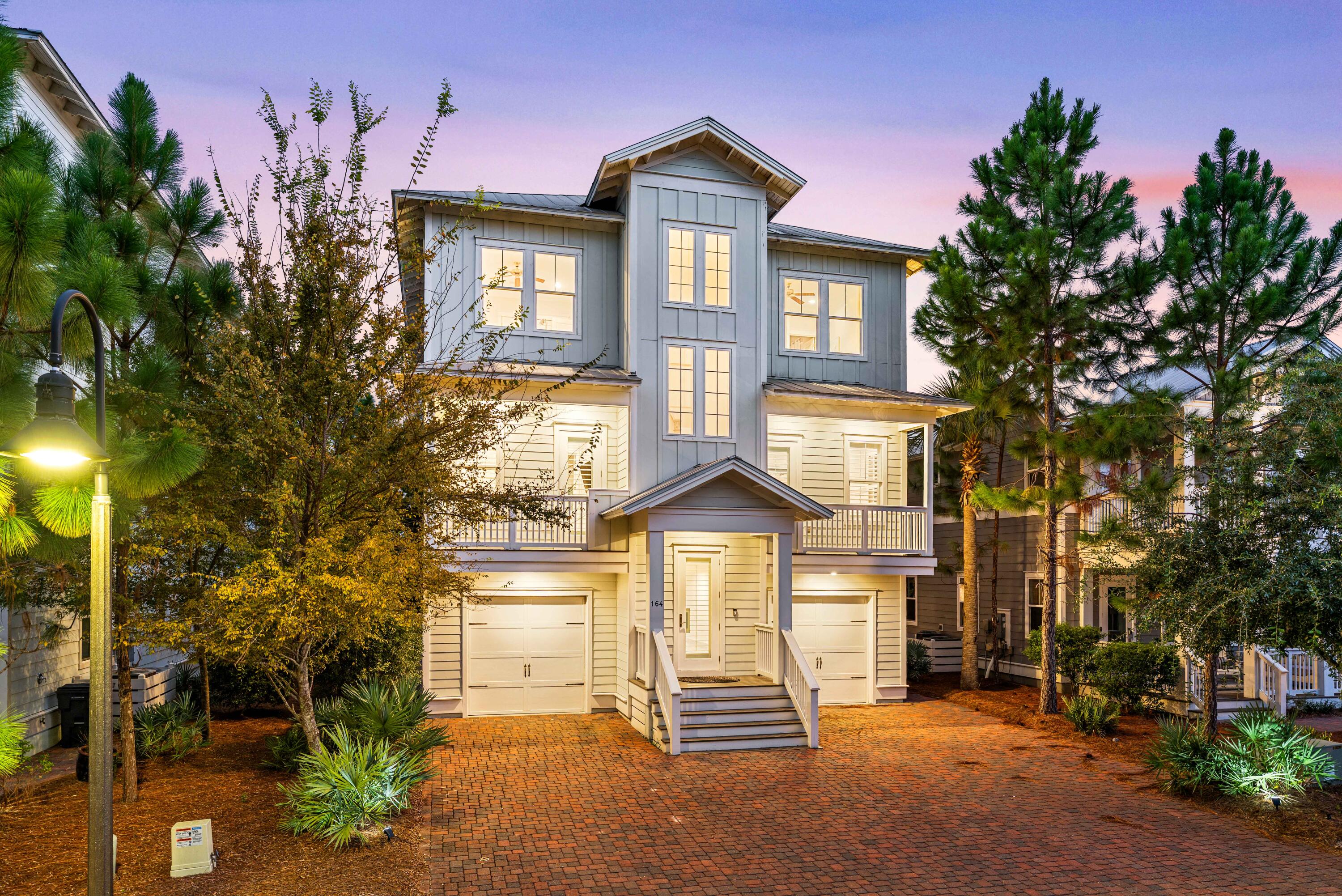 Experience the epitome of luxury living in this stunning 6-bedroom, 6-bathroom retreat nestled within the sought-after Prominence community, ideally situated south of 30A with PRIVATE ELEVATOR!  Perfect for investors seeking high returns or those desiring a spacious, fully equipped beach getaway. Welcome to the largest and only available Cape floor plan available in the desirable community of Prominence South. Built in 2017, This coastal elegant home boasts 4,243 sqft showcasing 5 bedrooms, 1 bonus room with a full-ball, 6 bathrooms, 2 car garage, and a custom oversized driveway with parking for 8+ cars. Exceptional craftsmanship and finishes can be seen throughout the house including crown moulding, shiplap, 8 ft doors, 10 ft ceilings, hurricane impact doors and windows.  The kitchen features custom white cabinetry, with soft closed doors, under the cabinet lighting, stainless steel appliances, quartz countertops, an expanded walk-in pantry, a large island, and stainless steel sink. A private elevator opens to all 3 floors for easy accessibility. HOA includes landscaping, beach shuttle, security, resort style pools and bbq area, and gym. A short stroll over to The Big Chill 30A, where you'll find a variety of entertainment, restaurants, shops, and more. Opportunities like this rarely alignsecure your paradise in Prominence on 30A.