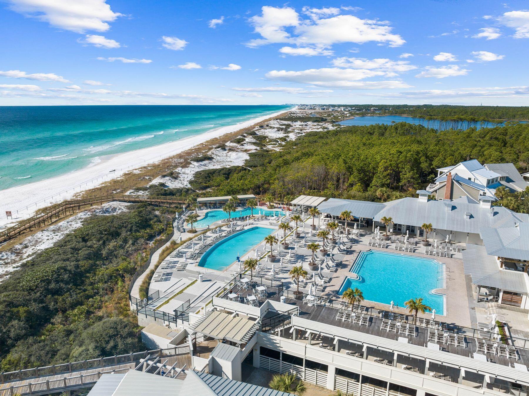 Positioned along WaterColor's exclusive Park Row and bordering the serenity of Grayton Beach State Park, this gulf-front home delivers the rare combination of privacy, space and immediate access to the best of 30A. With sweeping views of both the gulf and Western Lake, this six-bedroom retreat is just steps from the Beach Club, Fish Out of Water and Town Center - yet tucked away enough to offer the quietude expected from a high-end coastal escape.