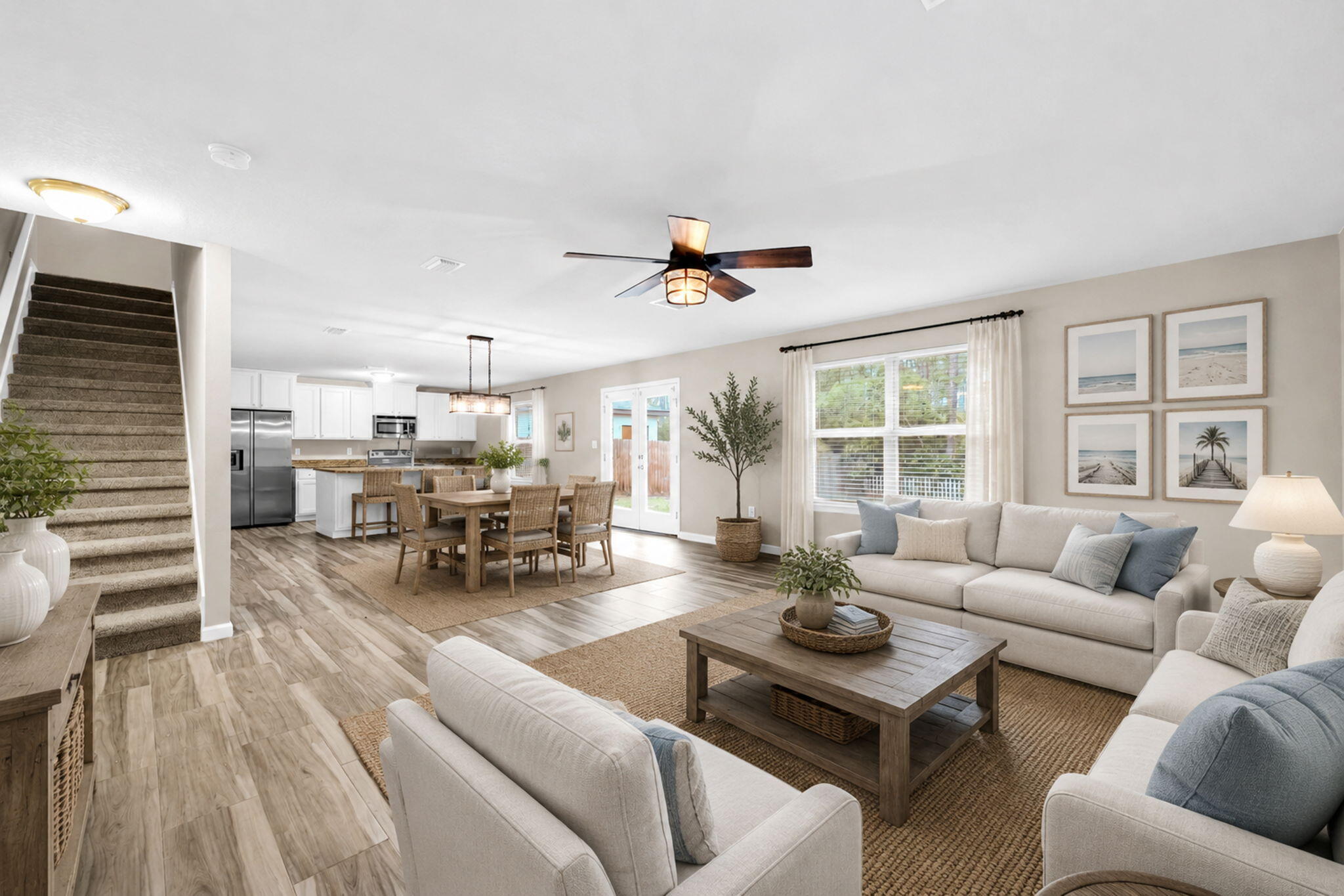 One of the best values currently available in Santa Rosa Beach! This beautifully refreshed 4-bedroom, 2.5-bath home offers an incredible opportunity for buyers seeking space, condition, and coastal lifestyle at an aggressive price point designed to sell quickly. With nearby homes and surrounding values often trending significantly higher, this property stands out as an exceptional opportunity in today's market.

Recently updated with fresh interior paint throughout and brand-new carpet installation, the home shows beautifully with a clean, bright, move-in-ready feel that resembles new construction. The spacious open-concept floor plan creates a seamless flow between the kitchen, dining, and living areas, making it ideal for entertaining guests or enjoying comfortable everyday living.

One of the property's biggest highlights is the expansive backyard offering endless possibilities for outdoor living enhancements. Whether envisioning a custom pool, outdoor kitchen, firepit area, covered patio, tropical landscaping, or entertainment space, this oversized yard provides a rare blank canvas for the next owner to create something truly special.

Ideally located near Choctawhatchee Bay, outdoor enthusiasts will appreciate convenient access to boating, paddleboarding, kayaking, and fishing, while the sugar-white sand beaches and emerald waters of South Walton and Scenic Highway 30A are only a short drive away. Enjoy the perfect balance of peaceful residential living with quick access to dining, shopping, entertainment, and the coastal lifestyle that makes Santa Rosa Beach one of the Emerald Coast's most desirable communities.   Inside, the home offers a comfortable and functional layout designed to accommodate a variety of lifestyles. The kitchen opens directly into the main living space, creating a warm and inviting atmosphere ideal for gatherings with family and friends. Tile flooring throughout the primary living areas complements the home's fresh updates while offering easy maintenance for full-time residents, second-home owners, or investors alike.

Upstairs, the spacious primary suite provides a relaxing retreat complete with a large walk-in closet and private en-suite bath featuring dual vanities and a walk-in shower. Additional bedrooms offer flexibility for guests, family members, home office space, fitness room, or hobby areas depending on the buyer's needs.

The oversized backyard truly separates this property from many others within the price range. The amount of usable outdoor space creates exceptional potential for future upgrades and customization. Buyers looking to create a luxury outdoor environment will appreciate the flexibility this lot provides.

The location further enhances the home's appeal with close proximity to multiple bay access points, boat launches, waterfront recreation, and nearby beach access to the Gulf of Mexico. Spend mornings on the bay fishing or paddleboarding and afternoons enjoying the world-famous beaches, restaurants, boutique shopping, and entertainment along 30A.

Convenient access to schools, healthcare, shopping, and everyday amenities makes this home attractive not only for primary residents but also for second-home buyers and those seeking long-term investment potential within the rapidly growing Santa Rosa Beach market.

Homes offering this combination of pricing, condition, backyard potential, and proximity to both the bay and beaches are becoming increasingly difficult to find. This is an outstanding opportunity to secure a move-in-ready home in one of Northwest Florida's most sought-after coastal communities.
