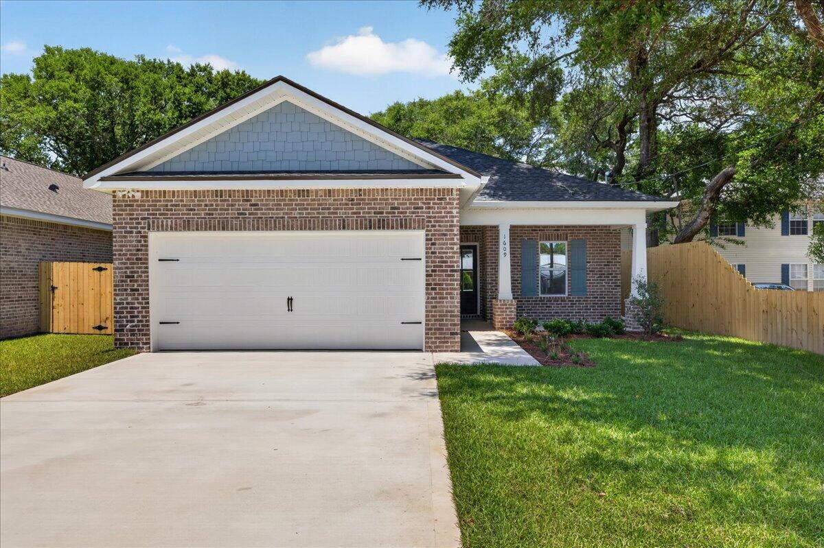 4TH OF JULY SPECIAL! Receive a builder's credit of $10,000 at closing, along with $1200 additional 'AnyBucks' to use as you please, if closing by June 30. Fridge, blinds, and privacy fence included! Forget Summer cleaning! Ditch the dust rag in your old house and step into your brand new home. Centrally located in Niceville, this 4-bedroom 2-bath home offers you all of the creature comforts you'd come to expect from Grand American Homes. As you walk in, you'll notice a front dining area perfect for family meals and Holiday celebrations. The kitchen features stainless steel appliances with a pantry to fit all your kitchen needs. Unwind with a movie in your open living room before retiring to the primary bedroom/bathroom, where you can decompress in a hot shower in your tiled walk-in shower. Plenty of heads can rest in the three remaining bedrooms positioned conveniently near the hallway bathroom. Enjoy the evenings on your covered back porch overlooking your large backyard! Let's not forget that this home is conveniently located near the heart of Niceville just minutes to shopping, restaurants & parks! **The photos in this listing are from a different home with the same floor plan built by the same builder. Colors and finishes may vary.**