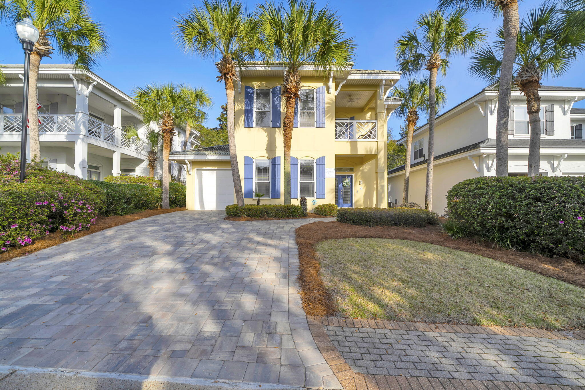 WOW! Beautifully furnished 3BR/3BA home in the highly sought-after gated community of Destiny West, located directly across the street from the beach. This well-maintained property offers the perfect blend of beach lifestyle, comfort, and investment potential--ideal as a primary residence, second home, or vacation rental. The home features excellent curb appeal with newly installed paver parking providing additional space for vehicles and golf carts. The front yard showcases beautiful palm trees, mature landscaping, and flowering plants that provide wonderful natural shade. Inside, the open floor plan is designed for relaxed coastal living and entertaining, featuring crown molding, striking beamed ceilings in the living room, and tile flooring throughout the first floor. Recent updates  include new stainless steel appliances, fresh interior paint, and updated flooring completed in early 2024. Large windows throughout the home allow for abundant natural sunlight.
Expansive sliding glass doors open to the covered lanai and patio, creating seamless indoor-outdoor living. The large backyard has an "oasis" feel and is perfect for outdoor dining and entertaining, with mature trees, lush landscaping, and natural shade creating a peaceful retreat. The backyard and surrounding neighborhood offer a quiet, relaxing setting rarely found this close to the beach.
The home comfortably sleeps up to 10 guests with two king suites and a bunk room featuring two twin-over-twin bunks, each bedroom offers its own private bathroom. The second-floor primary suite includes a sitting area, covered balcony, walk-in shower, whirlpool tub, and Tempur-Pedic mattress.
Destiny West offers resort-style amenities including a community pool, hot tub, tennis courts, fitness center, lush landscaping, and 24-hour gated security--just minutes from Destin's best restaurants, shopping, and entertainment.
Turnkey, fully furnished, and move-in ready--an excellent opportunity to own in one of Destin's most desirable gated beach communities just steps from the sugar-white sands of the Emerald Coast.