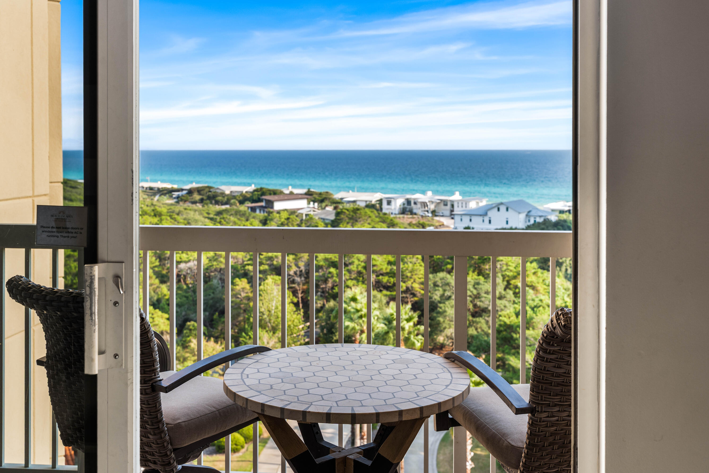Experience elevated coastal living in this beautifully updated 8th-floor residence at the Summit within the prestigious Tops'l Beach & Racquet Resort. Offering sweeping views of the Sand, Sea and Tops'l Nature preserve. This two-bedroom, two-bath condominium combines luxury, comfort, and resort-style amenities in one of Miramar Beach's most sought-after gated communities.
Thoughtfully remodeled, removing walls to open the space and upgraded throughout, featuring granite countertops in the kitchen and bathrooms, updated flooring, and an open-concept living space designed to maximize natural light and breathtaking views. Both bedrooms offer king accommodations with private bath access, creating an ideal layout for owners and guests alike.
Enjoy morning coffee or evening sunsets from the private balcony overlooking the Gulf and Tops'l Preserve, all just a short stroll to the sugar-white sand beaches of the Emerald Coast.

Tops'l Beach & Racquet Resort is known for its lush landscaping, private guarded security, world-class tennis facilities, resort pools, on-site dining, fitness amenities, and organized family activities. Summit owners and guests also enjoy access to a private pool and outdoor grilling area. Conveniently located near the shops, dining, entertainment, and seasonal fireworks at Baytowne Wharf, this property offers the perfect blend of relaxation, luxury, and coastal convenience.