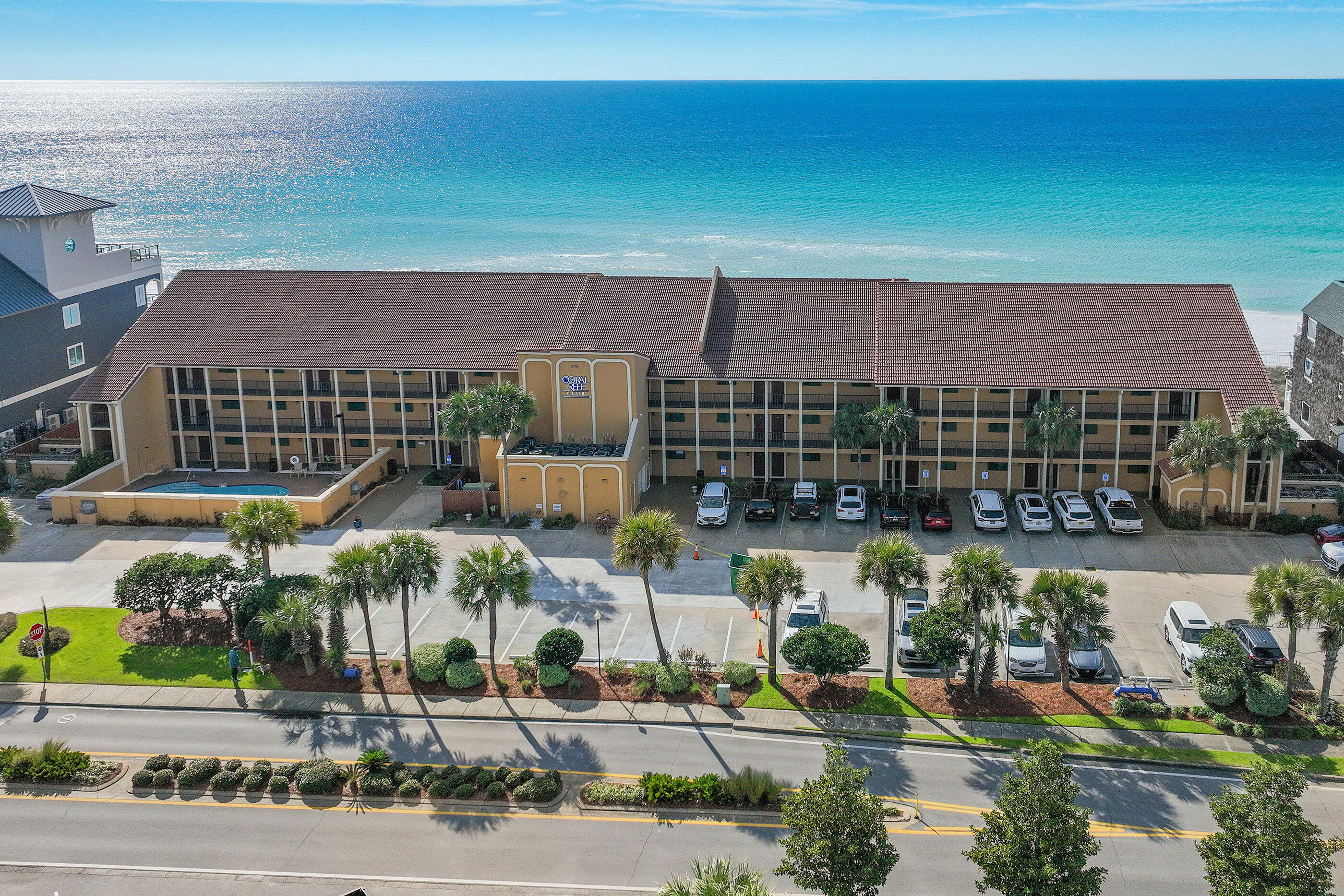 Gulf-front property offering exceptional views and direct access to nature at neighboring Henderson State Park. Enjoy dining at the Inn next door or take a short walk to other nearby restaurants.  Beach service (chairs and umbrella) provided seasonally from March through October. A heated pool is available year-round. Located in a low-density beachfront setting in Destin, just minutes from shopping, entertainment, a bowling alley, and a concert venue--all within walking distance. Strong rental income potential estimated at $60,000-$90,000 annually.